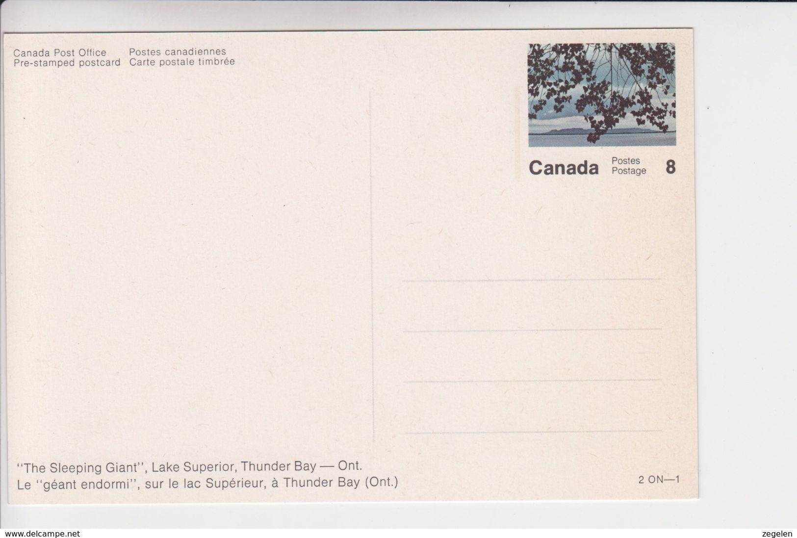 Canada Voorgefrankeerde Zichtkaart Provincie Ontario (2e Reeks) - 1953-.... Reign Of Elizabeth II