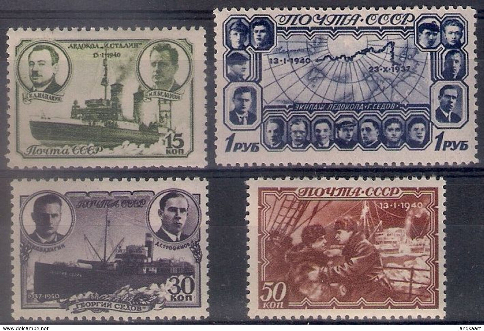 Russia 1940, Michel Nr 741-44, MLH OG - Ongebruikt