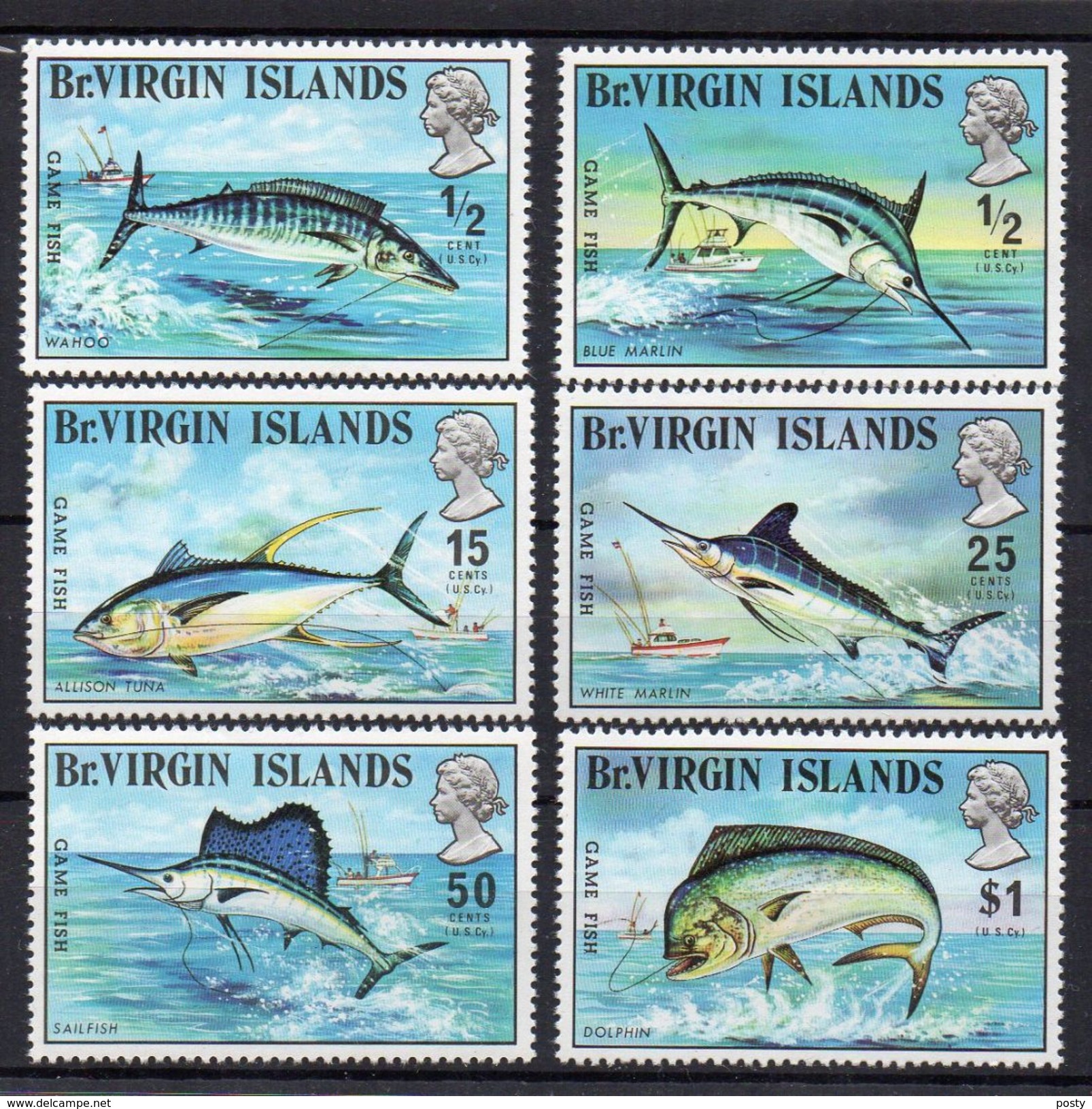 ILES VIERGES BRITANNIQUES - BRITISH VIRGIN ISLANDS - GAME FISH - PECHE SPORTIVE - 1972 - POISSONS - FISH - - Iles Vièrges Britanniques