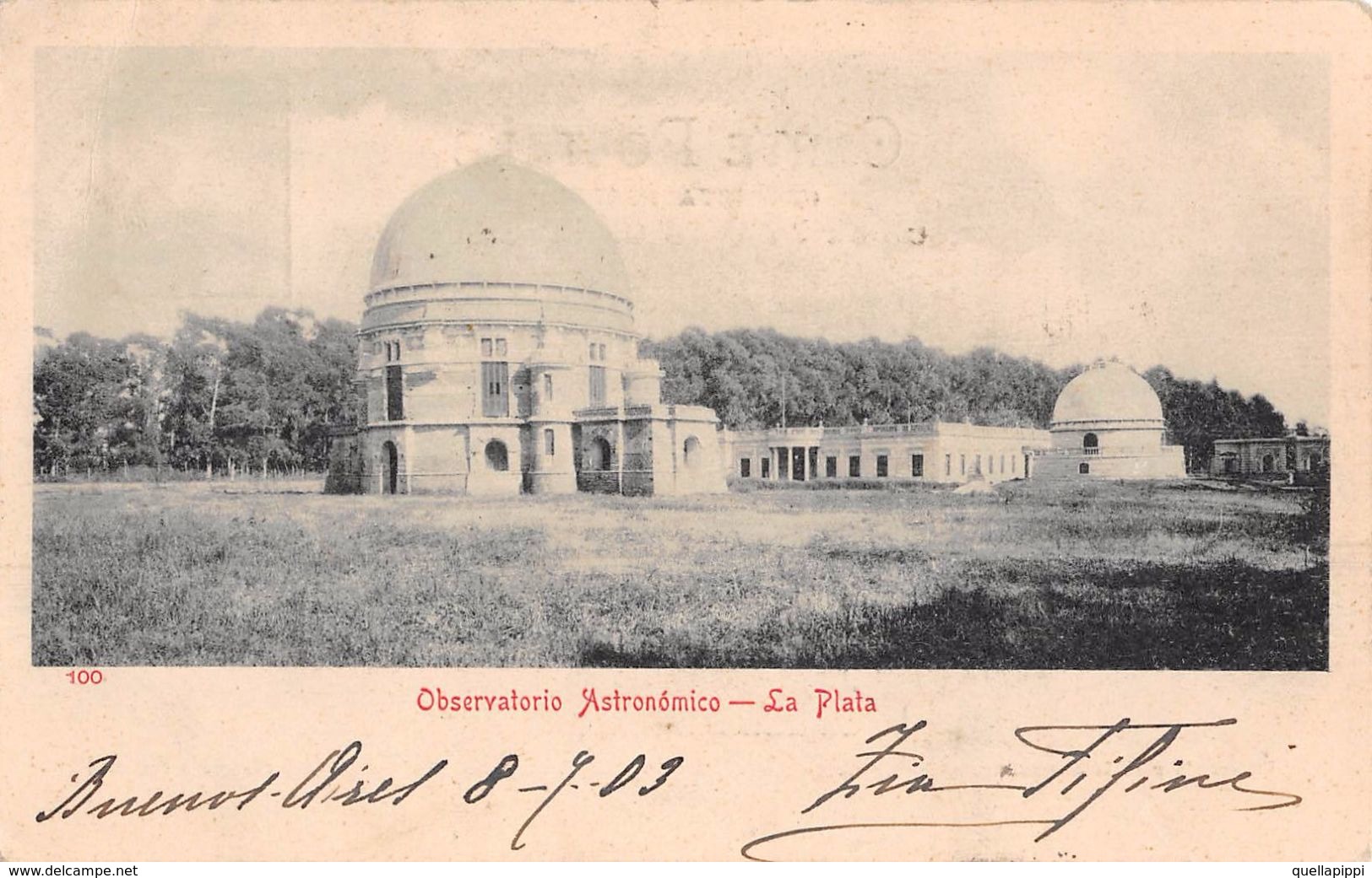 06638 "ARGENTINA - OBSERVATORIO ASTRONOMICO - LA PLATA"  CART SPED 1903 - Argentina