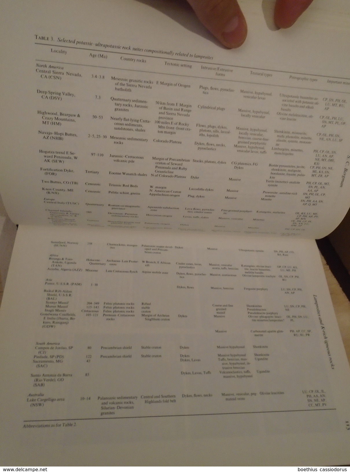 VOLCANOLOGIE ALKALINE IGNEOUS ROCKS  Edited BY J.G. FITTON BGJ. UPTON Geological Society Special Publication N° 30 1987 - Sciences De La Terre