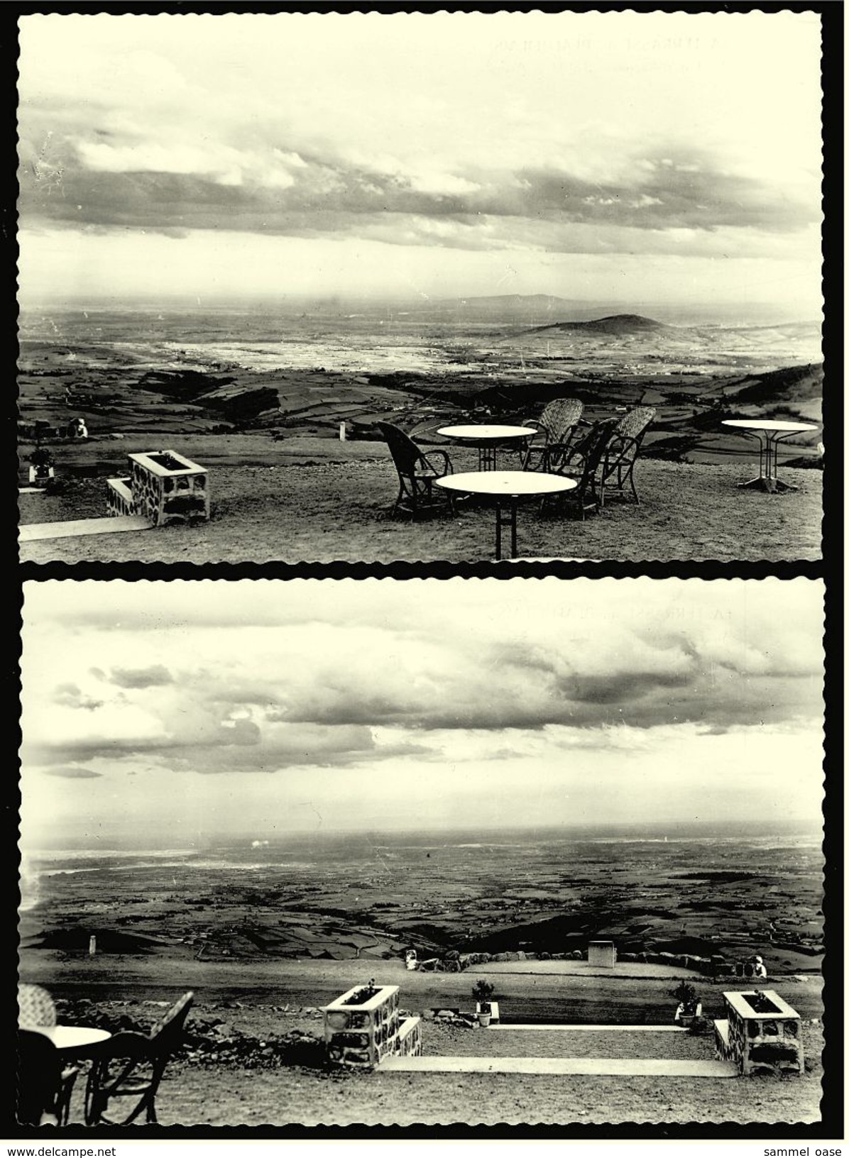 2 X La Terrasse Du Beaujolais  -  Au Fut D'Avenas  -  Comne De Chiroubles / Rhone  -  Carte Postales Ca. 1970    (7483) - Chiroubles