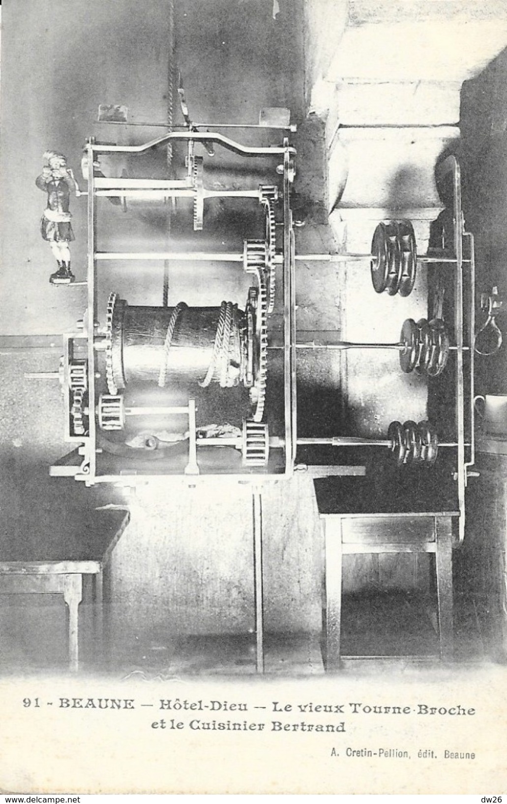 Hôtel-Dieu De Beaune: Le Vieux Tourne-broche Et Le Cuisinier Bertrand - Ed. A. Crétin-Peillon - Carte Non Circulée - Beaune