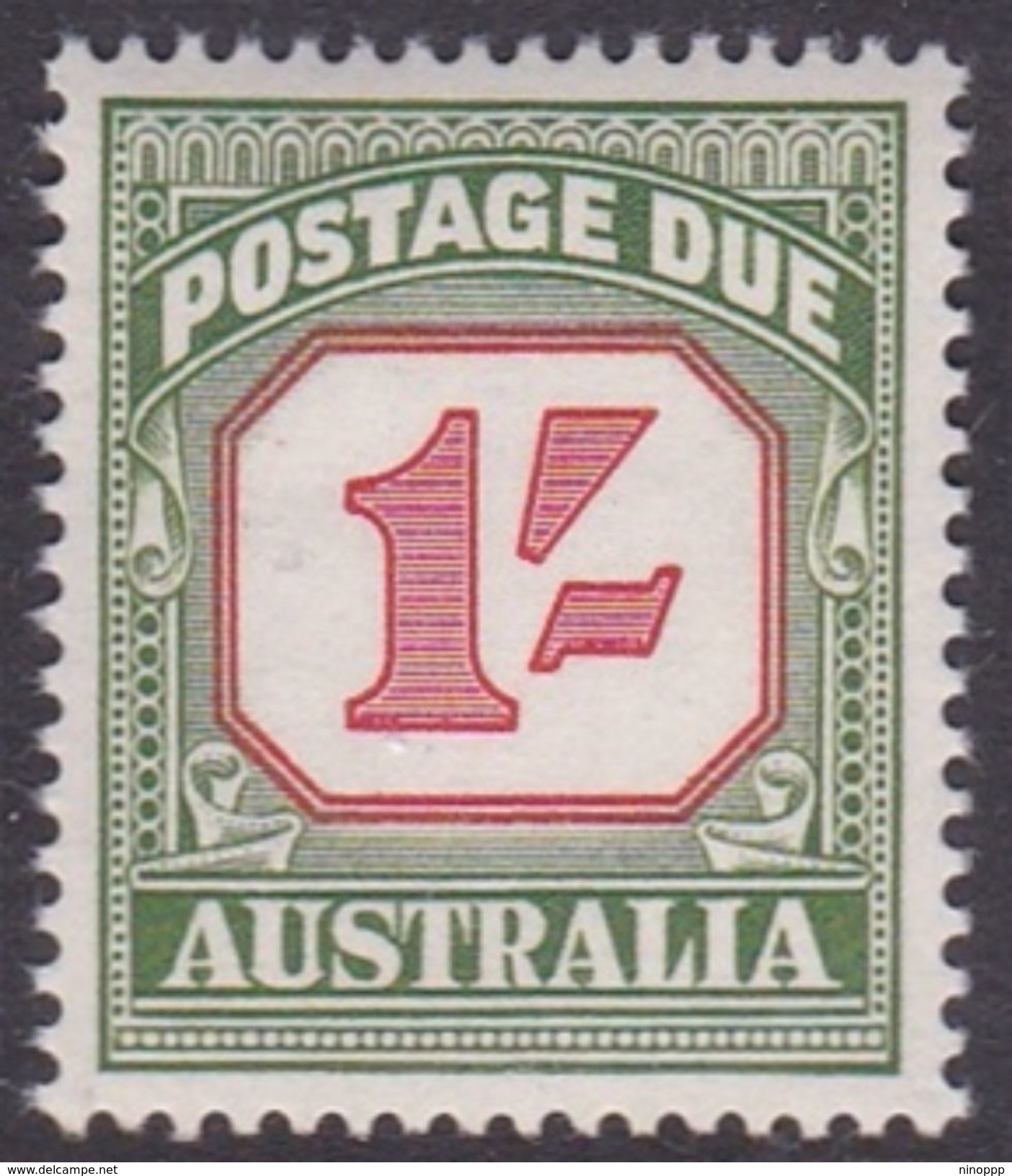 Australia Postage Due Stamps SG D140 1958 One Shilling No Watermark Mint Never Hinged - Postage Due