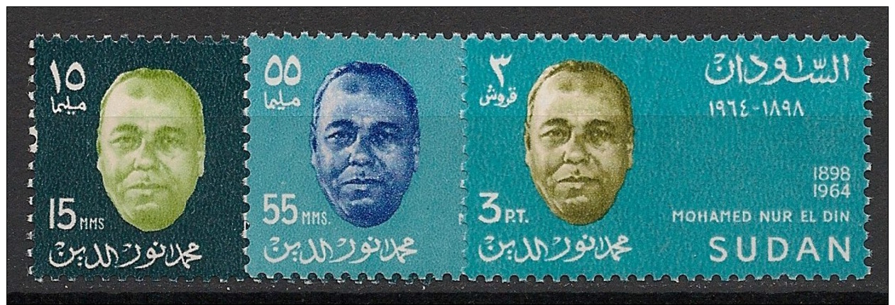 Soudan - 1968 - N°Yv. 210 à 212 - Nur El Din - Neuf Luxe ** / MNH / Postfrisch - Soudan (1954-...)