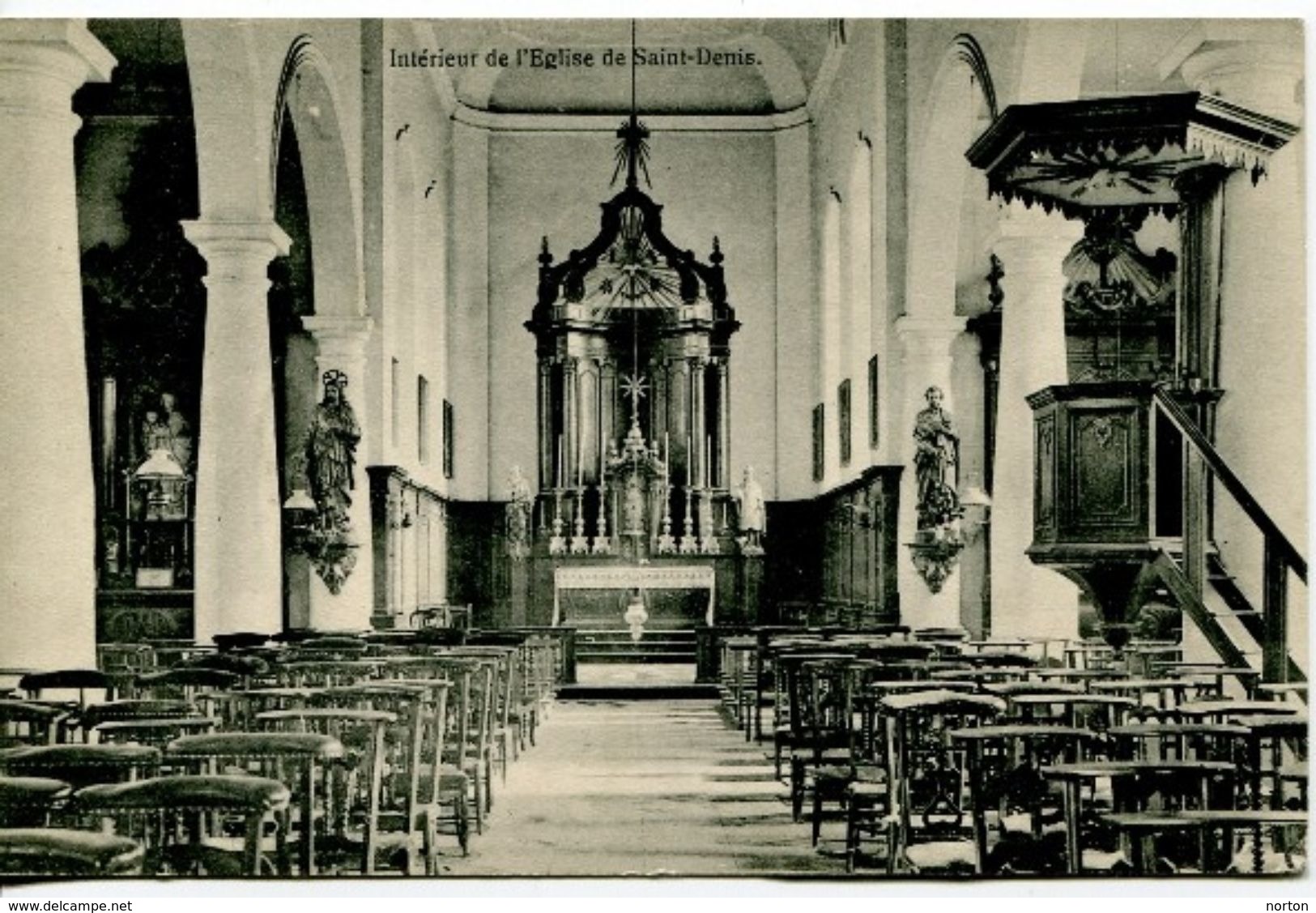 Saint-Denis Bovesse , Intérieur De L'église , Circulé En 1922 - La Bruyère