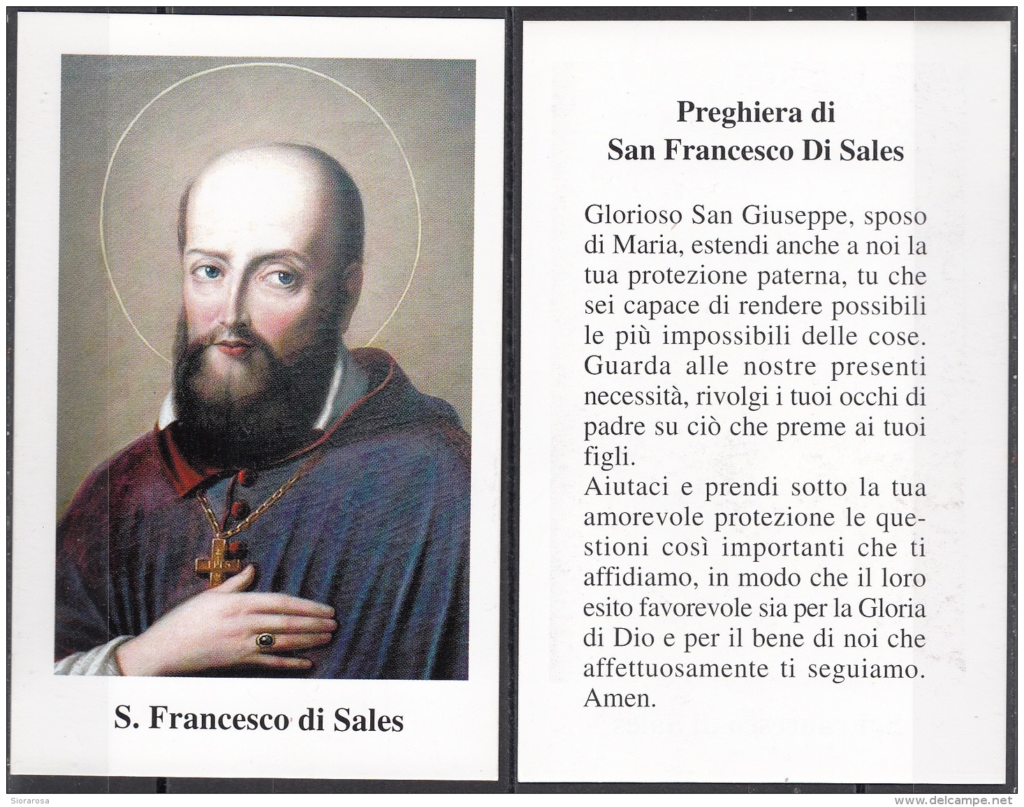 Santi : San Francesco Di Sales - Santini