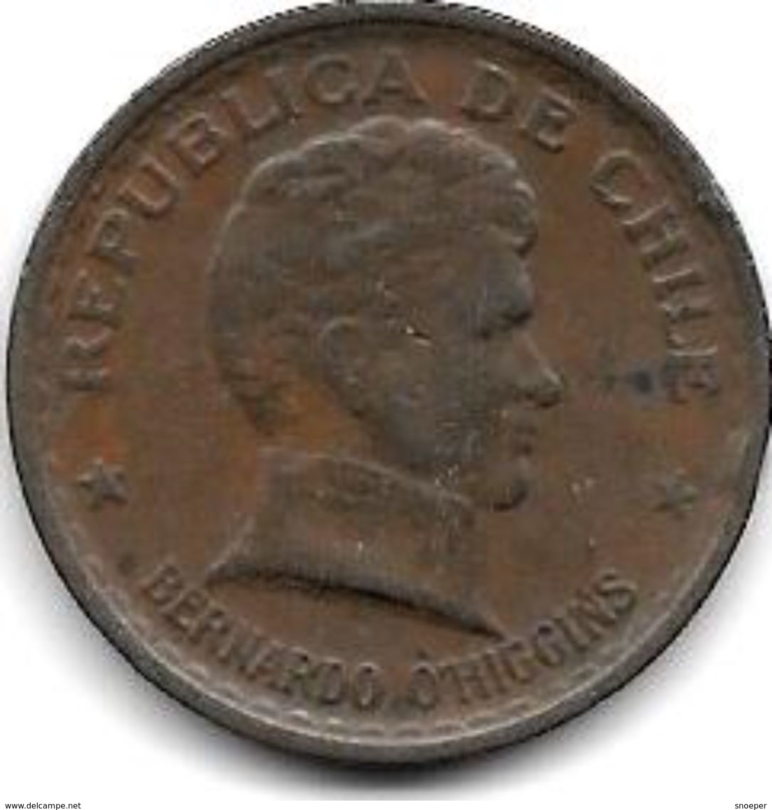 Chile 50 Centavos 1942 Km 178   Vf+ - Chile