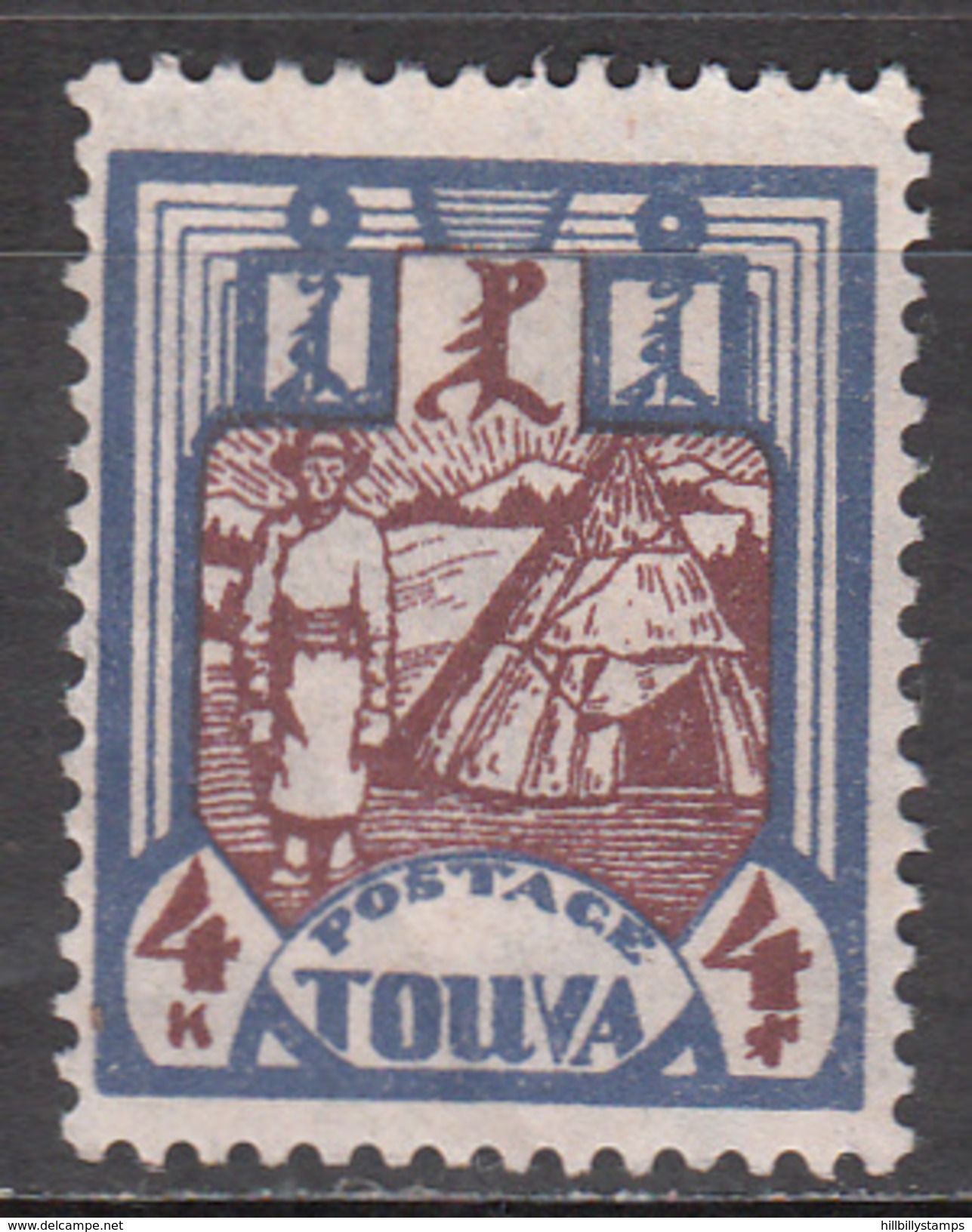 TANNU TUVA     SCOTT NO. 18    USED   YEAR  1927 - Toeva