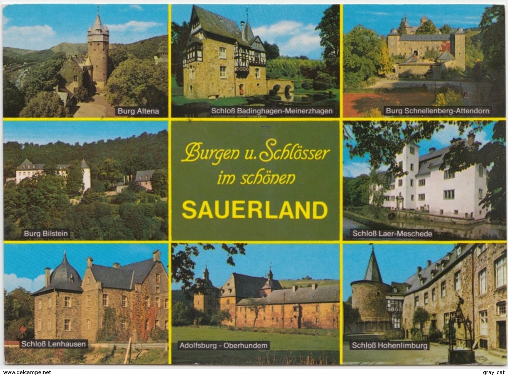 Burgen Und Schlosser Im Sauerland, Germany, Used Postcard [20555] - Sundern