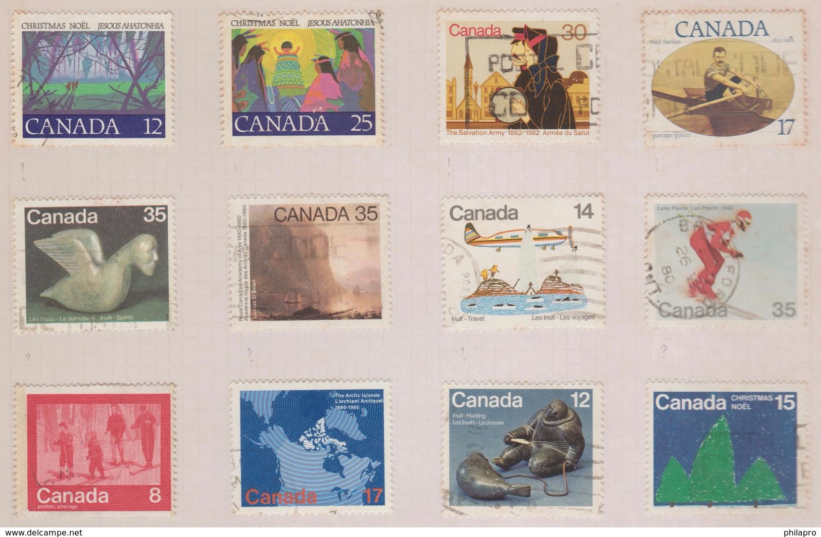 CANADA  USED COLLECTION mounted hinged on thick pages - see 16 scans  réf  H 618 GF