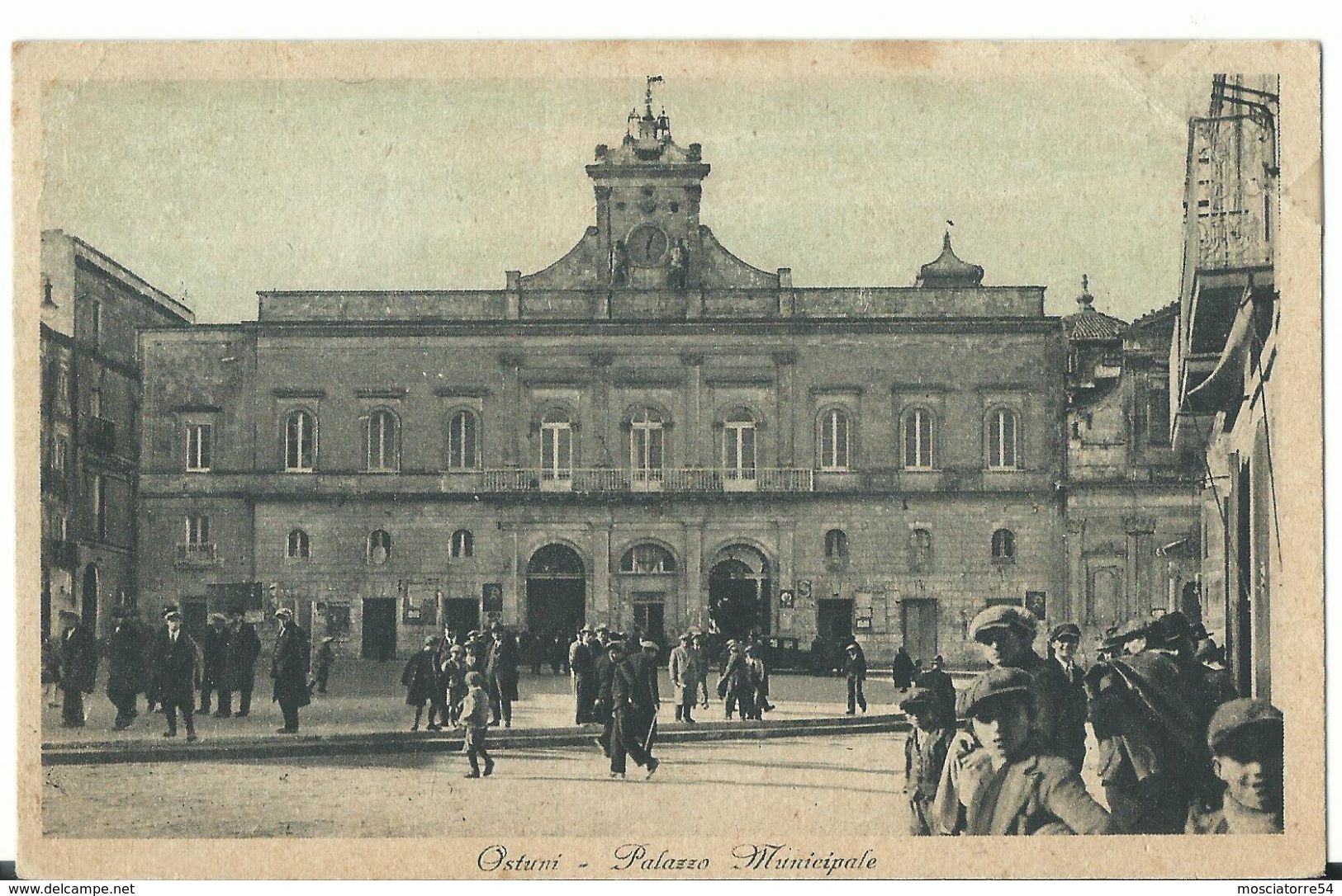 Ostuni -  Palazzo Municipale - Animata  Viagg 1933 - Brindisi