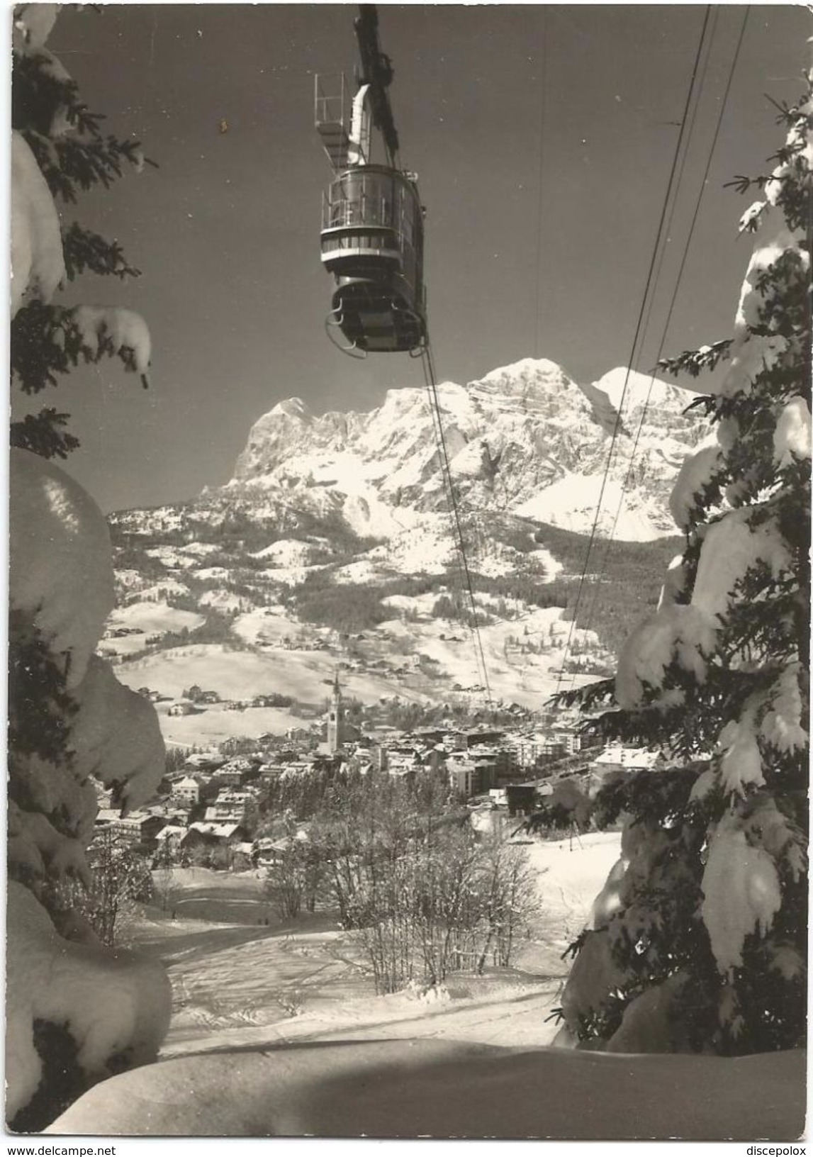 X62 Cortina D'Ampezzo (Belluno) - Funivia Di Faloria Verso Le Tofane - Panorama / Viaggiata 1962 - Altri & Non Classificati