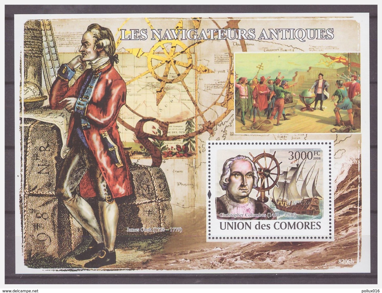 0589 Comores 2008 Christofer Columbus Ship S/S MNH - Christoffel Columbus