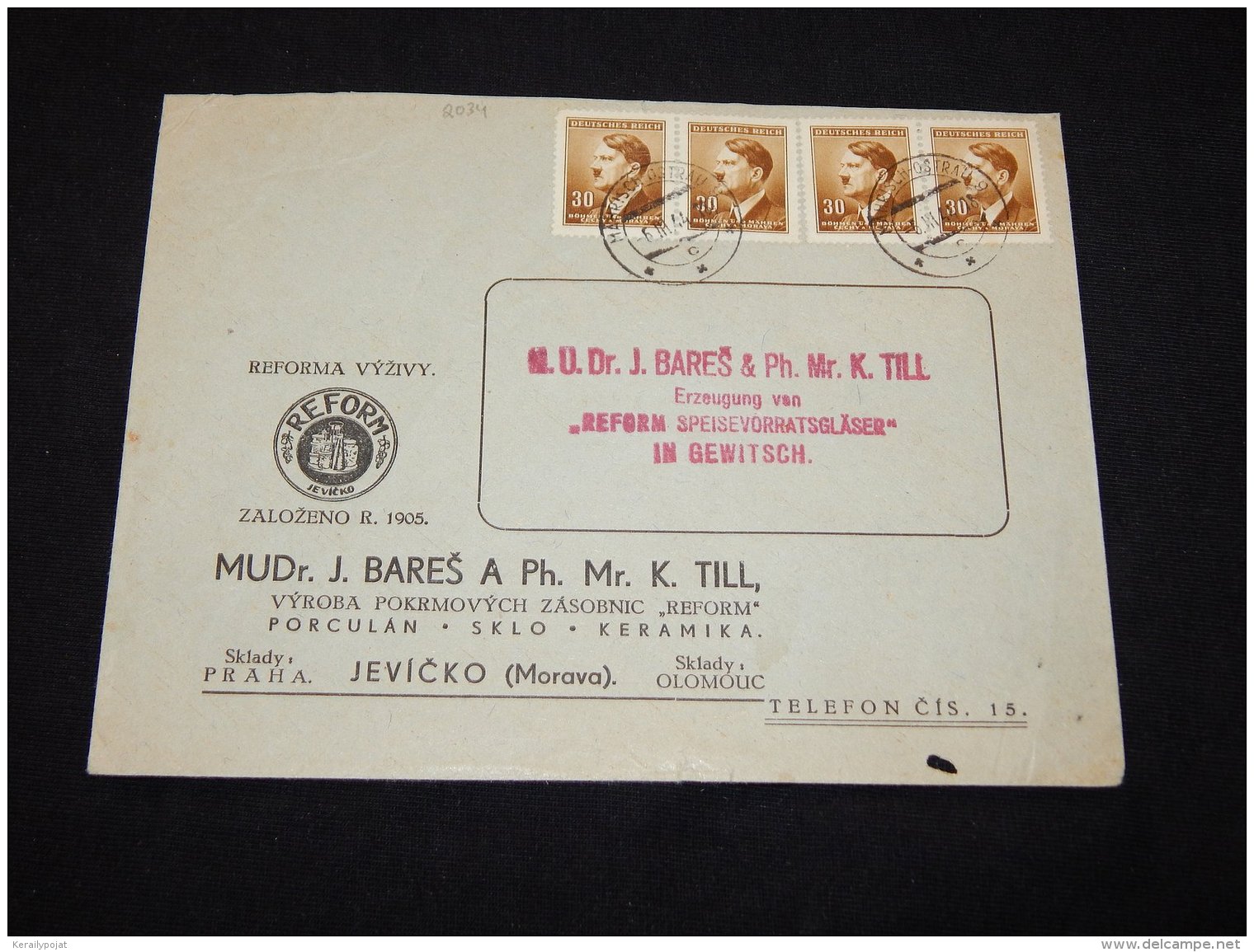 Böhmen Mähren 1944 Mahrisch-Ostrau Cover__(L-2034) - Storia Postale