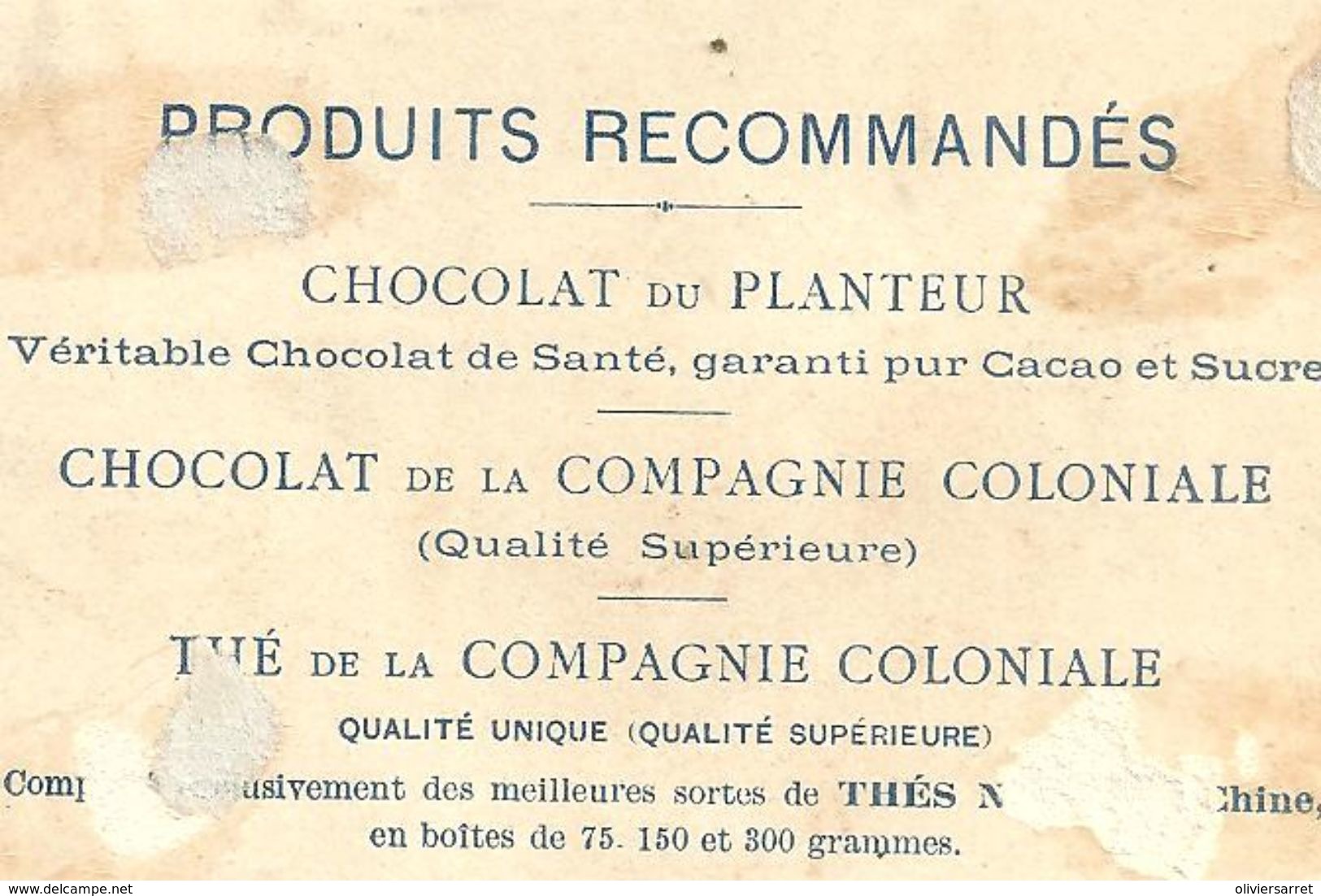 Chromos  Chocolat Du Planteur - Autres & Non Classés