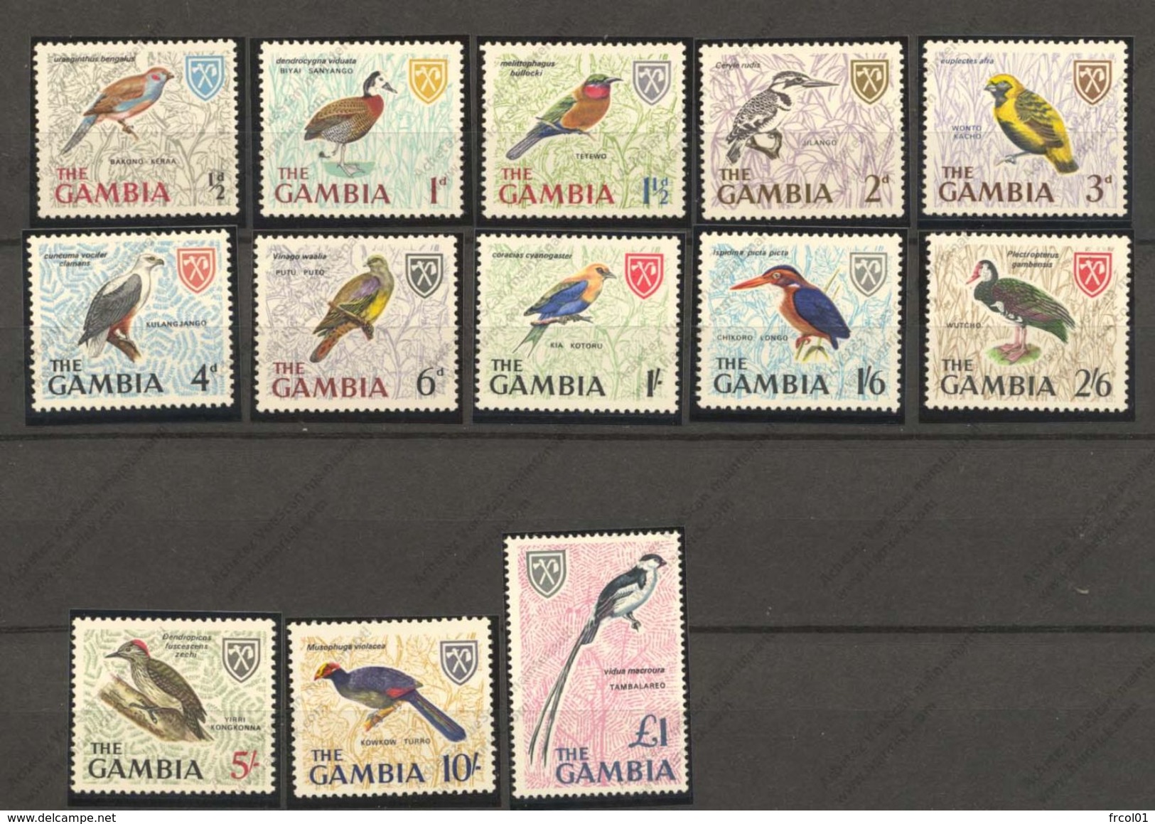 Gambie, Yvert 208/220, Scott 215/227, SG 233/245, MNH - Gambie (1965-...)