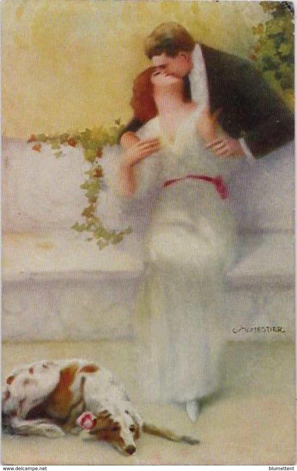 CPA MONESTIER Illustrateur Italien Italia Femme Girl Woman Non Circulé - Monestier, C.