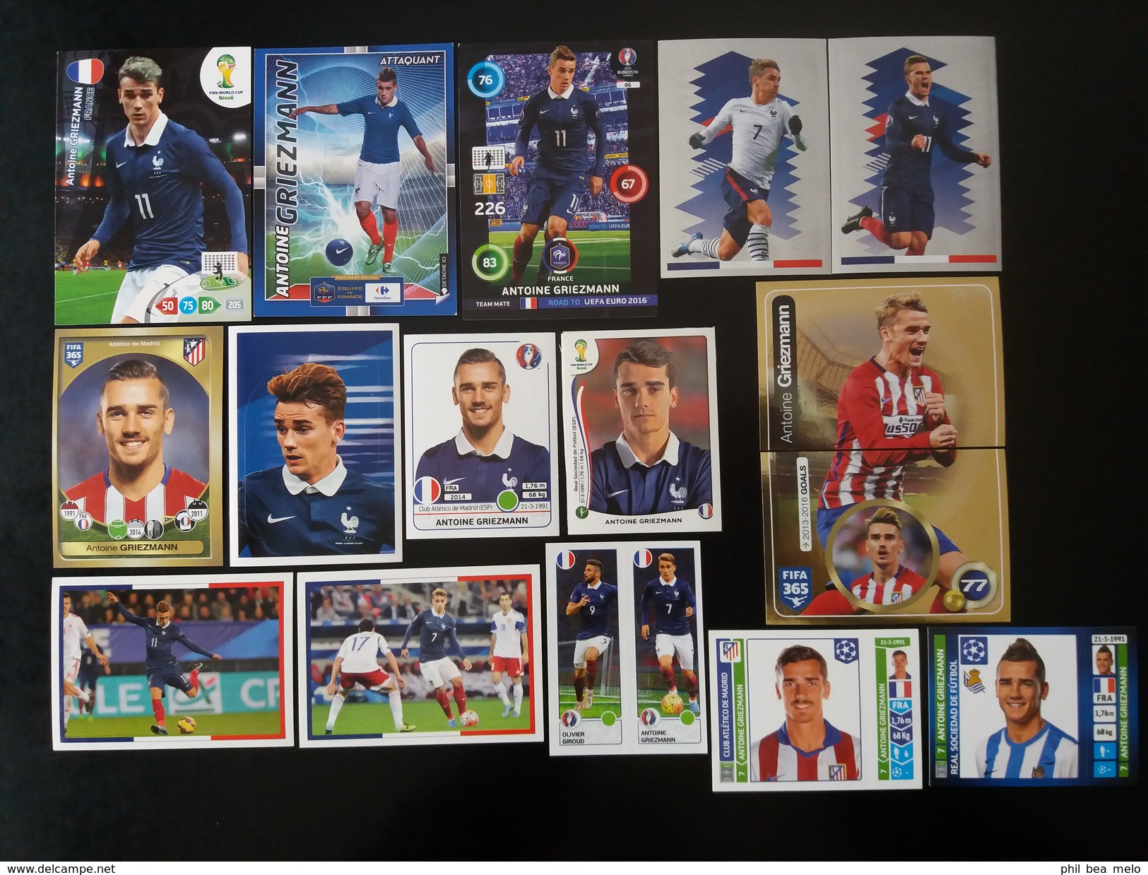 FOOT CARDS & STICKERS DIVERS - ANTOINE GRIEZMANN - EQUIPE DE FRANCE / REAL SOCIEDAD / ATLETICO MADRID - Other & Unclassified