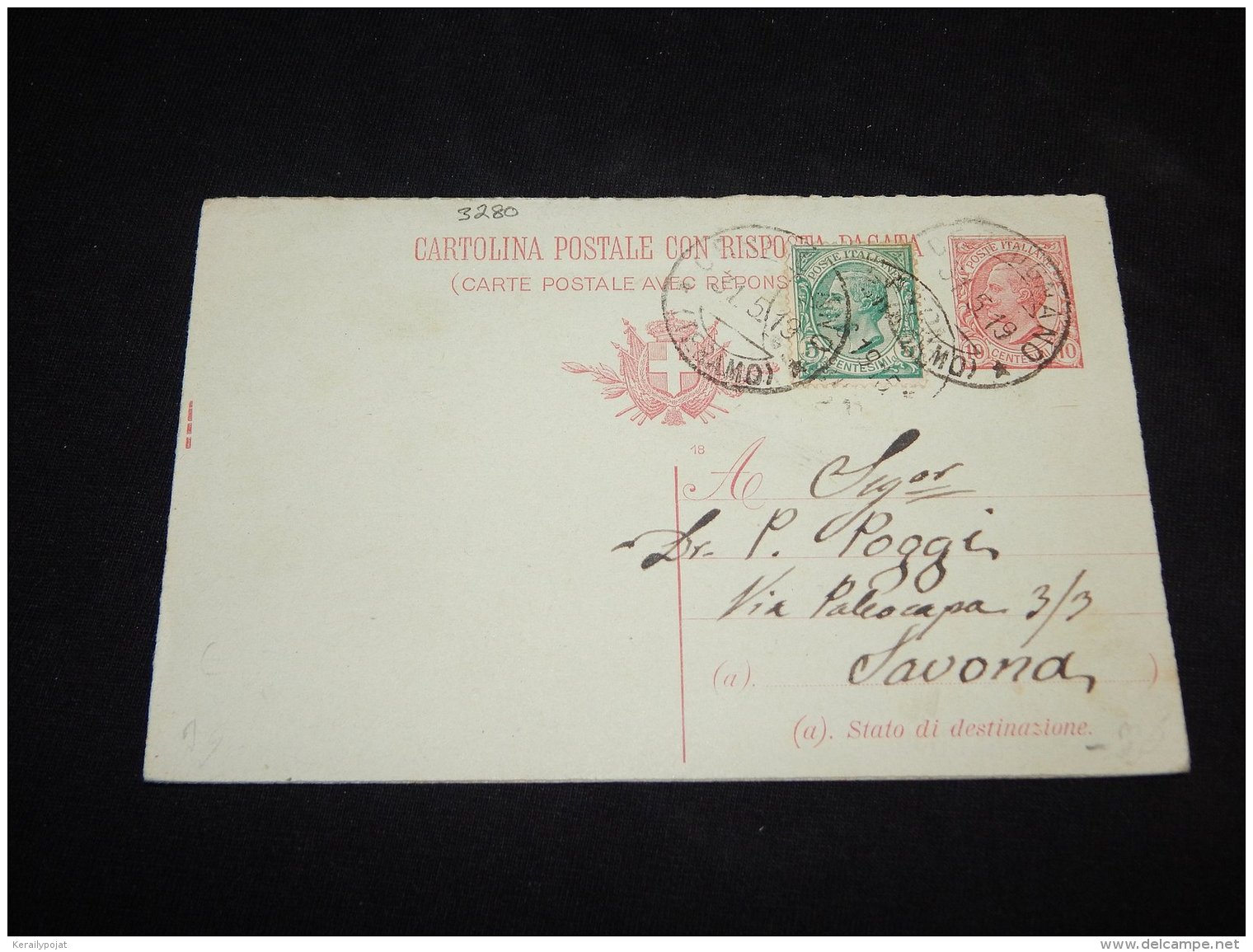 Italy 1919 Double Stationery Card__(L-3280) - Ganzsachen