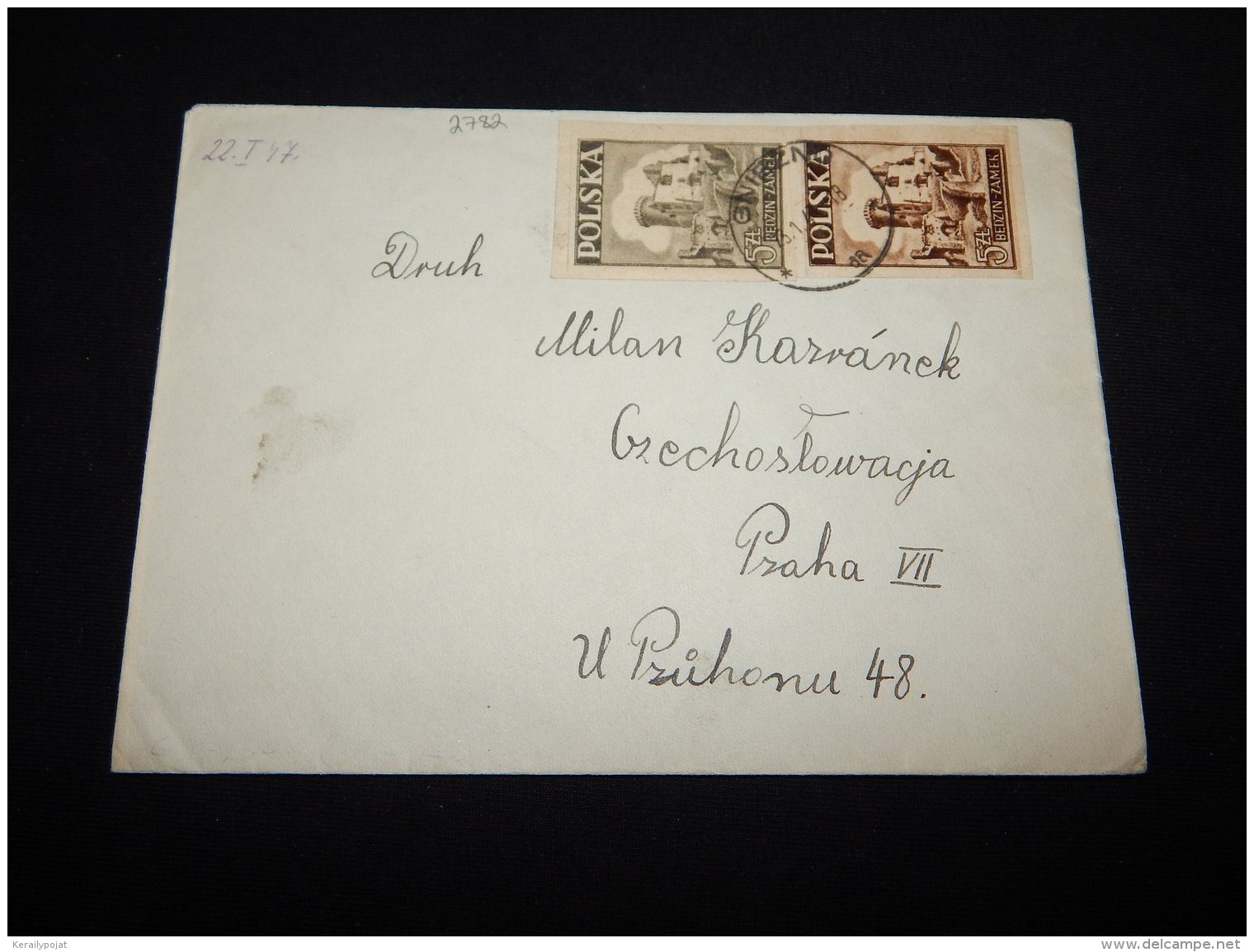 Poland 1947 Imperforate Stamps On Cover__(L-2782) - Lettres & Documents
