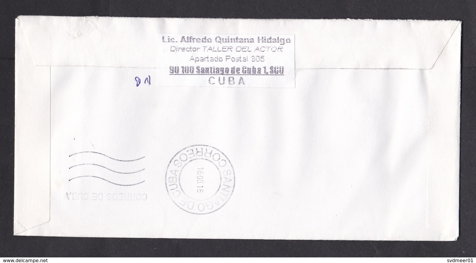 Cuba: Airmail Cover To Germany, 2008, 1 Stamp, Crocodile, Animal, Curiosity: UK Air Label (traces Of Use) - Brieven En Documenten