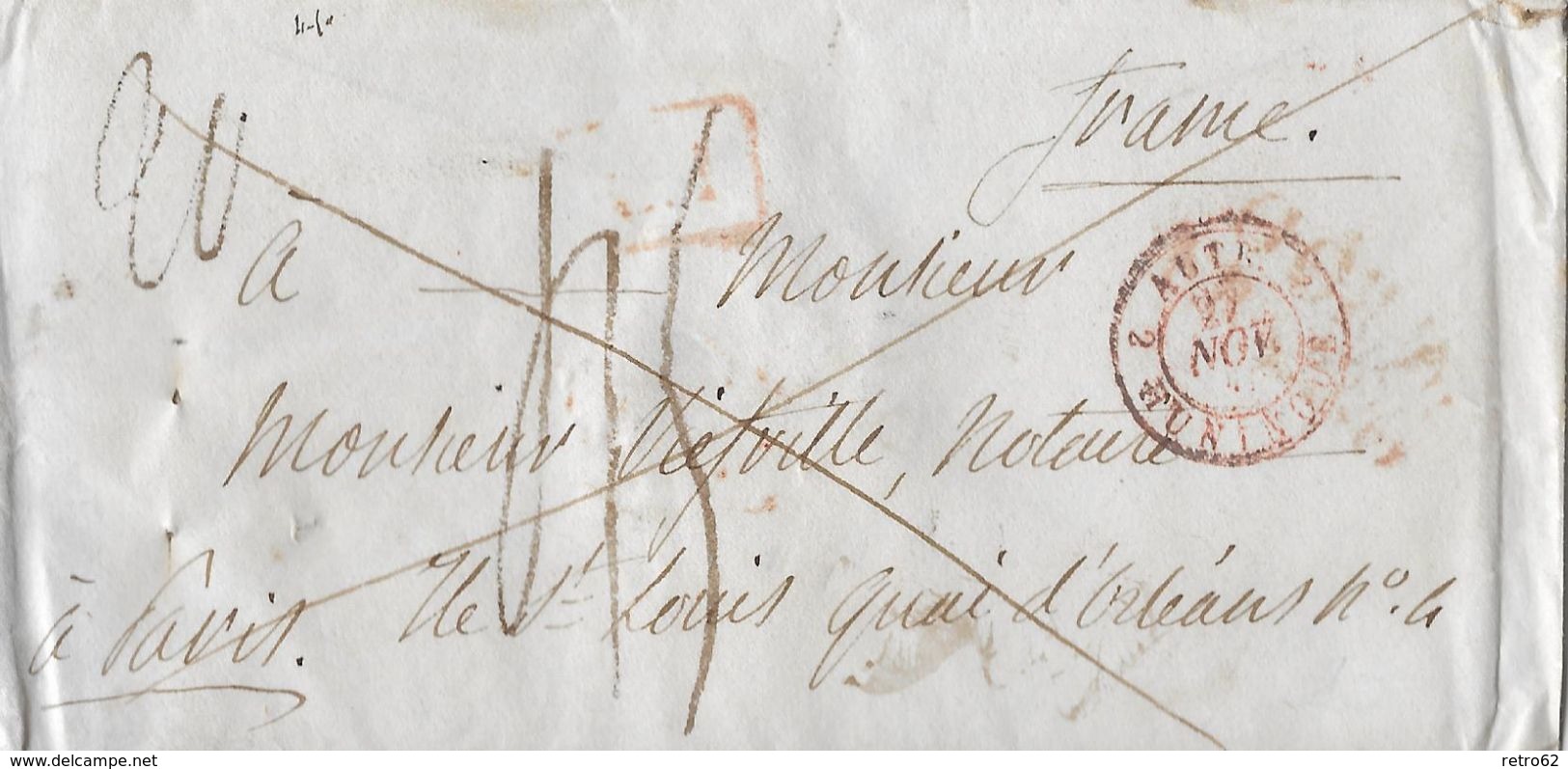 1845 HUNINGUE - Letter To Orléans France - 1801-1848: Vorläufer XIX