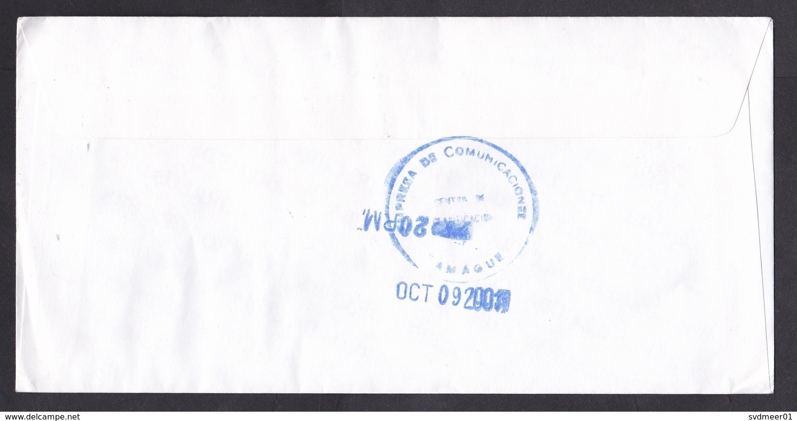 Cuba: Registered Cover To USA, 2001, 5 Stamps, Old Trains, Steam Train, Censor Cancel At Back?, Rare Use (traces Of Use) - Brieven En Documenten