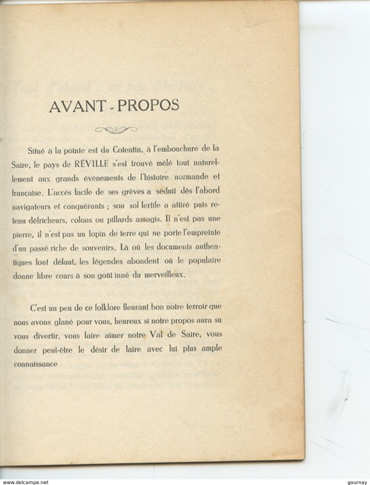 Réville : Histoires Et Légendes (imp Jacqueline Cherbourg) Effroyable Prodigieuse Normandie Crasvillerie - Altri & Non Classificati