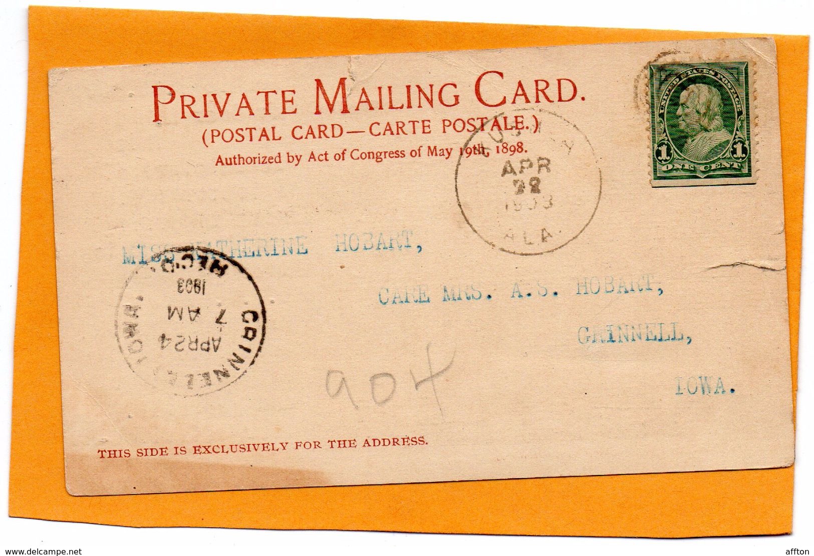 Mobile Ala 1903 Postcard - Mobile