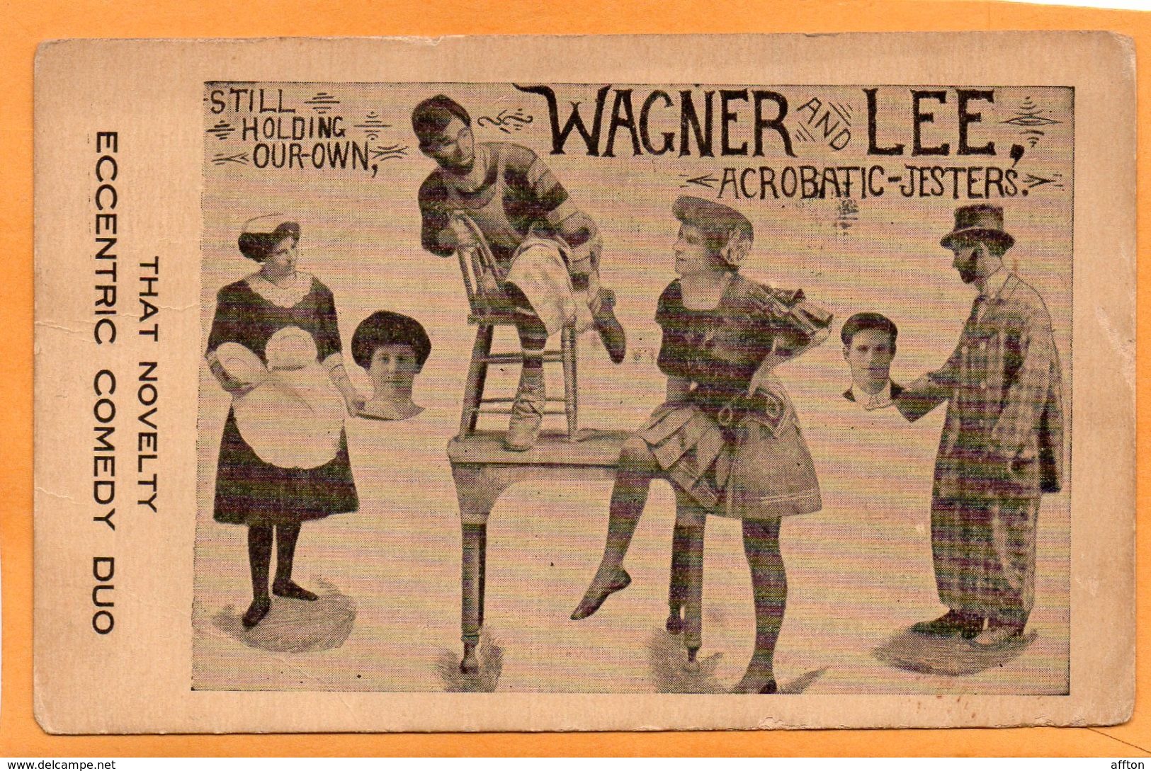 Wagner And Lee Acrobatic Jesters Circus 1915 Postcard - Other & Unclassified