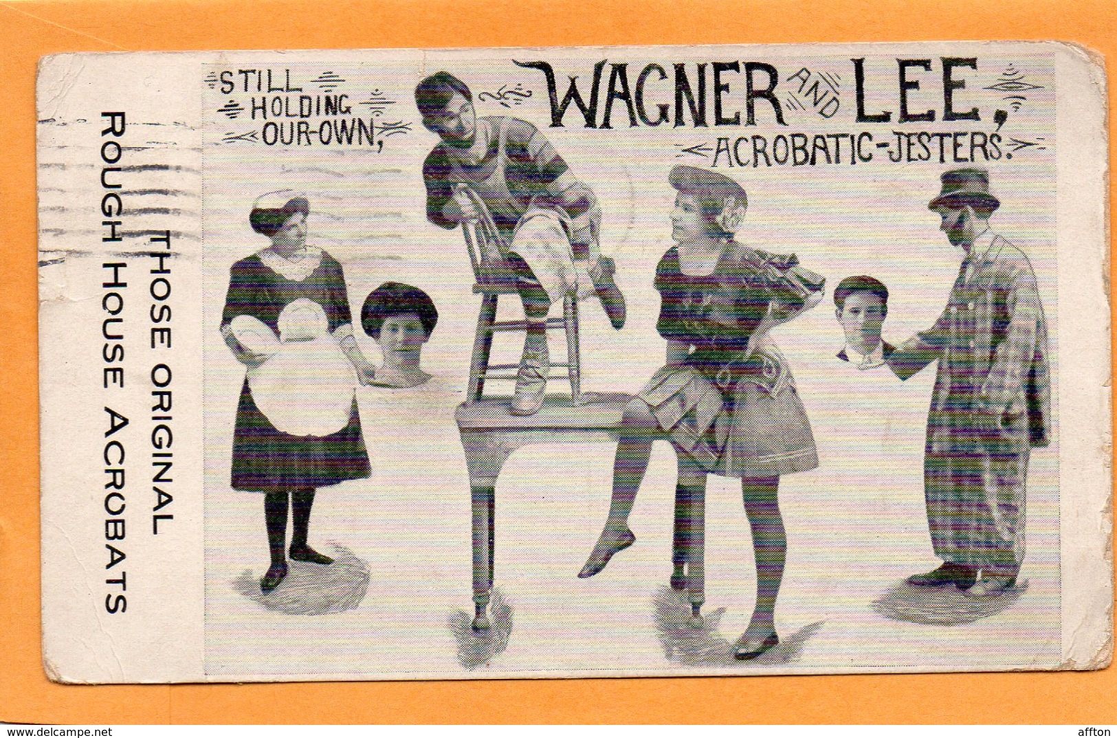 Wagner And Lee Acrobatic Jesters Circus 1915 Postcard - Other & Unclassified