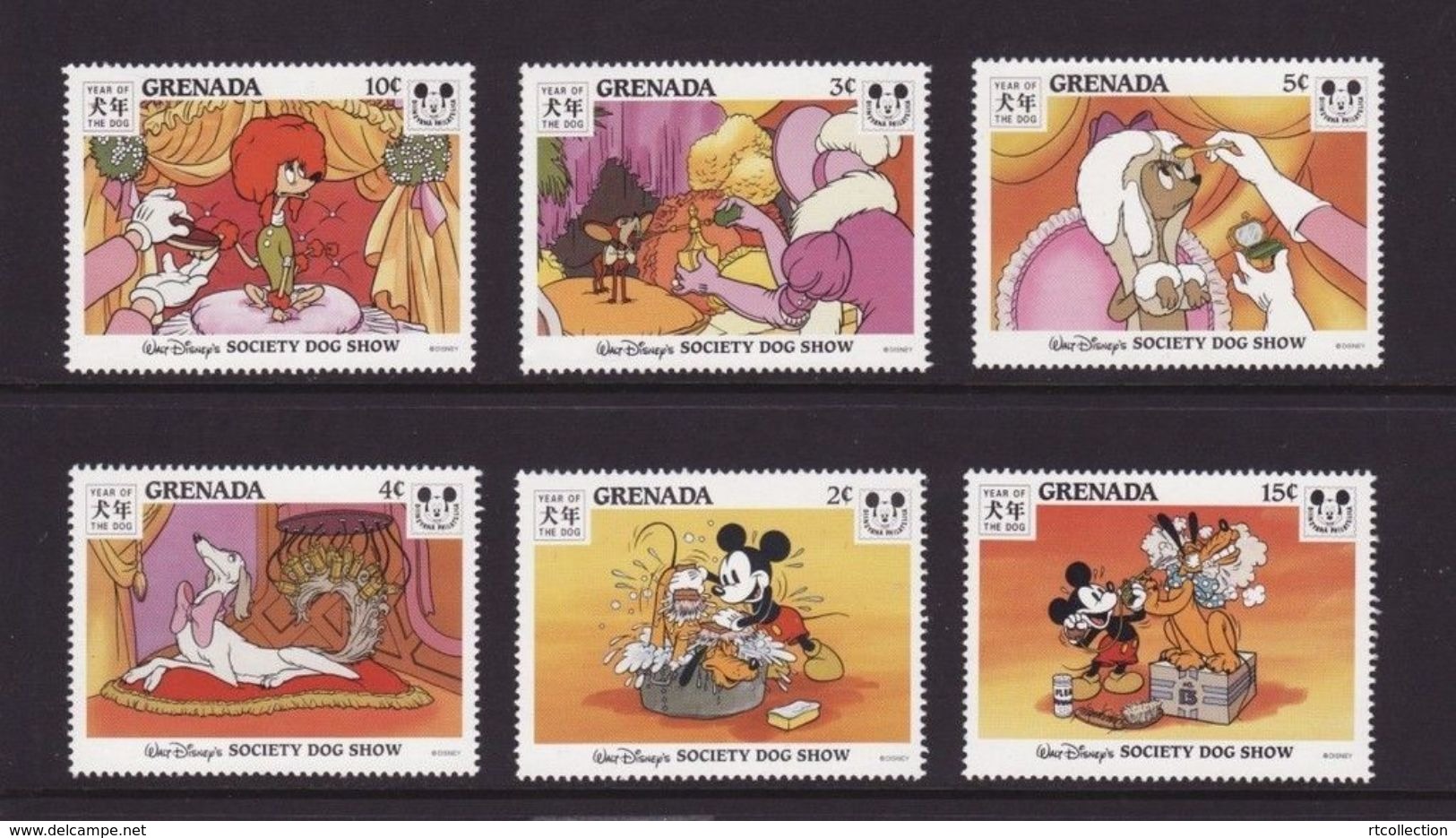 Grenada 1994 Disney Mickey Cartoon Animation Animal Society Dog Show Chinese Lunar New Year Stamps (29) MNH Sc 2363-2388 - Other & Unclassified