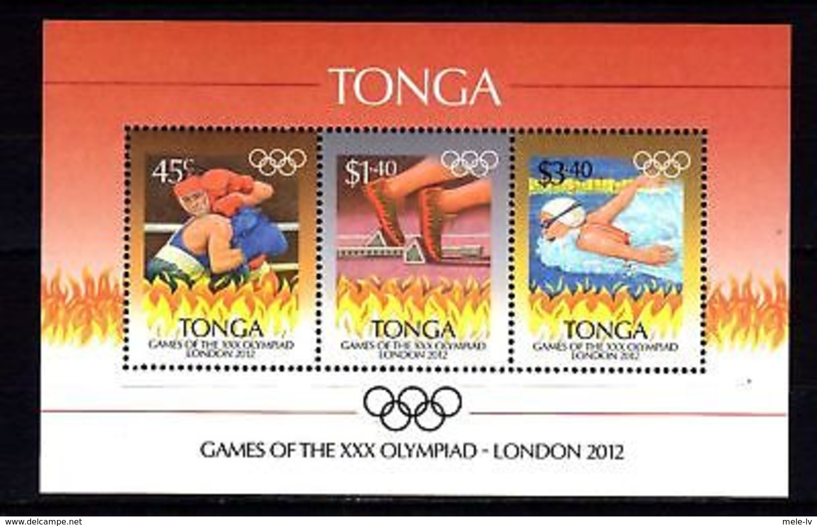 Tonga 2012 Olympics MNH -(V-32) - Autres & Non Classés