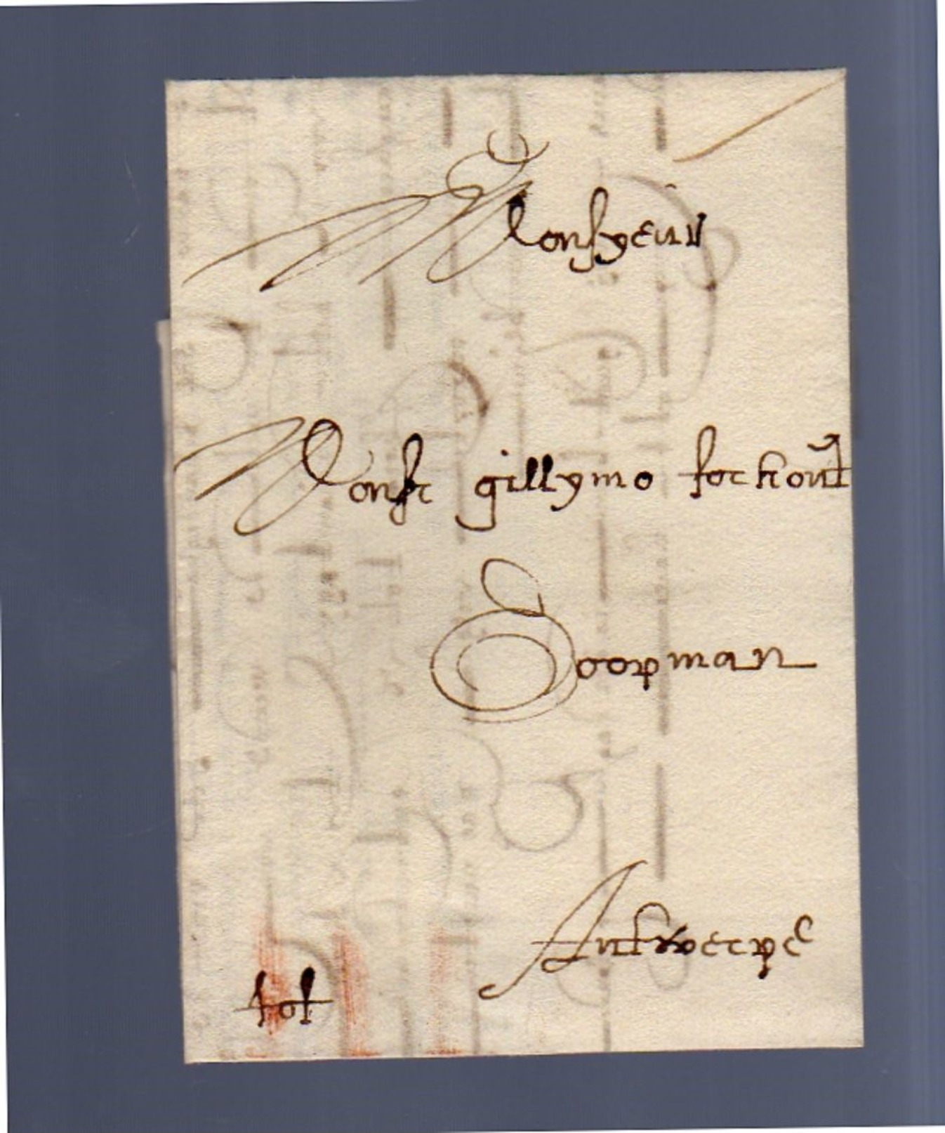 1692 Brugge To Gillymo Fochont Koopnman Antwerp (EO1-23) - 1621-1713 (Spanish Netherlands)