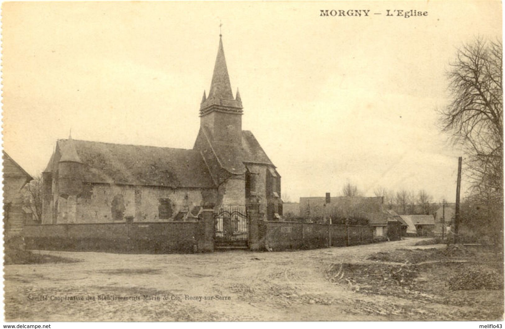 27/CPA - Morgny - L'Eglise - Autres & Non Classés