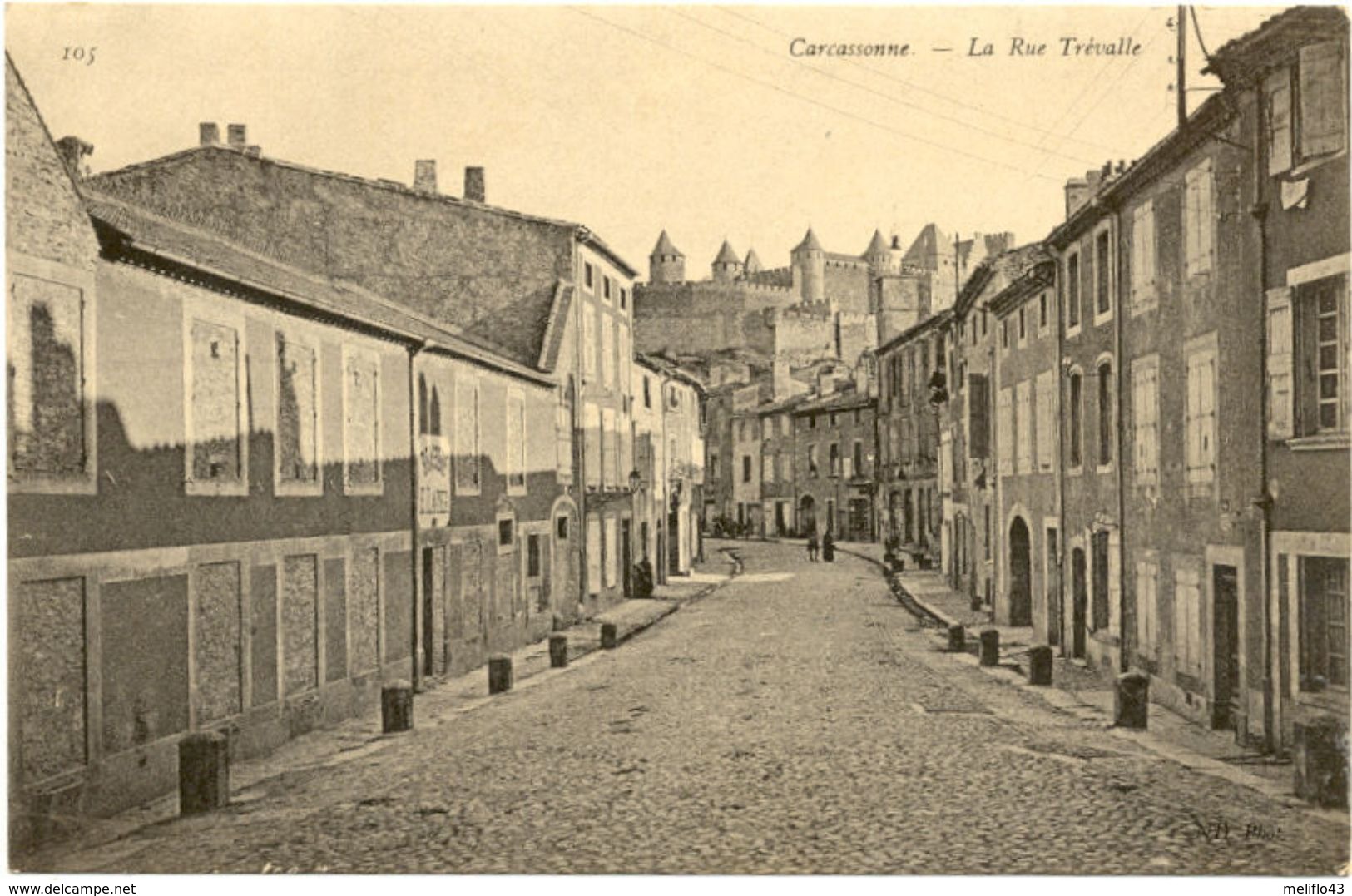 11/CPA - Carcassonne - La Rue Trévalle - Carcassonne