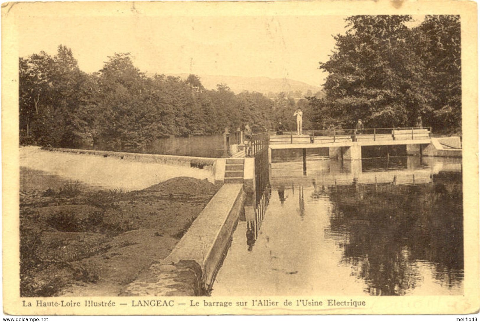 43/CPA - Langeac - Barrage Sur L'Allier Et Usine Electrique - Langeac