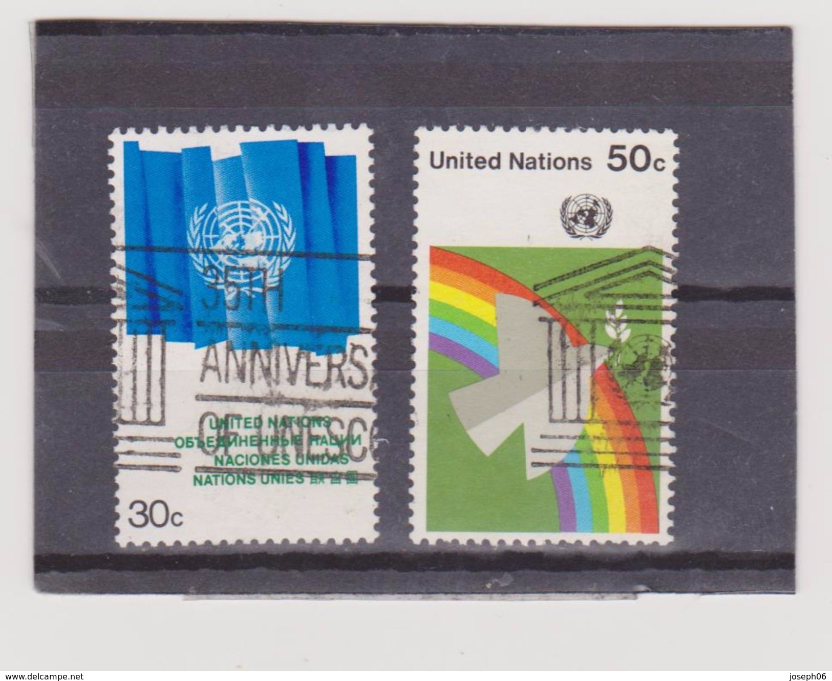 NATIONS  UNIES   1976  New York   Y.T. N° 259  à  262  Incomplet  Oblitéré  261  262 - Usados