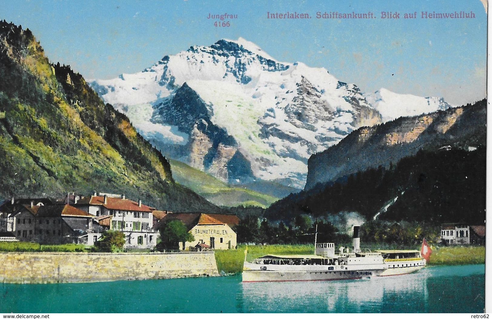 INTERLAKEN - Dampfschiffsankunft Mit Der Heimwehfluh, Ca.1910 - Interlaken