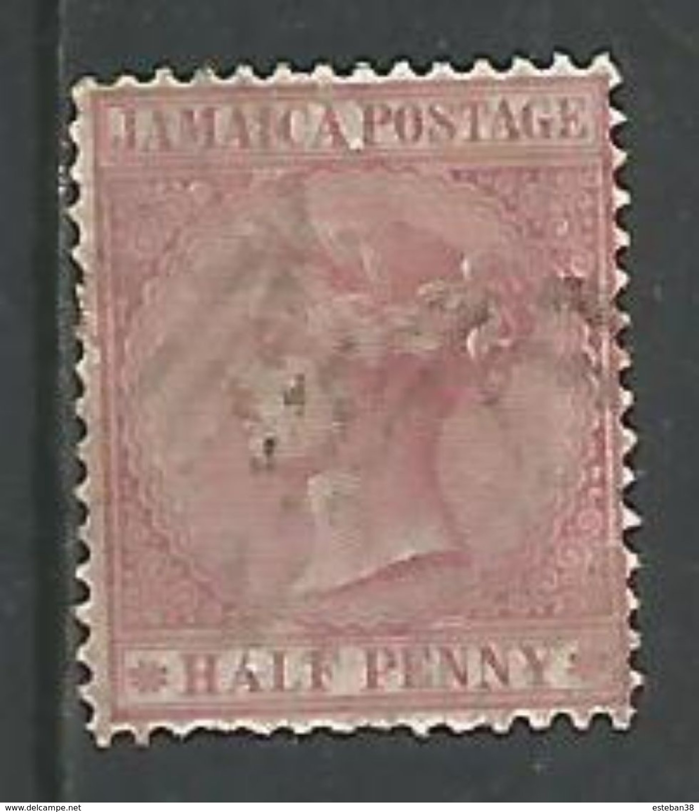 Victoria 1/2p Lie De Vin Filigranne Cc - Jamaica (...-1961)