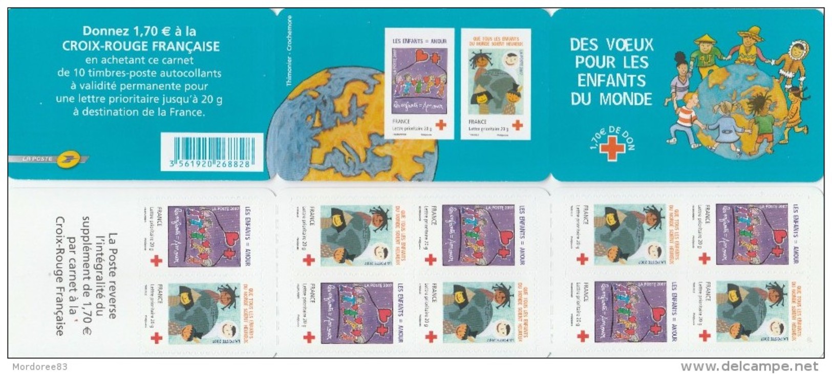 CARNET CROIX ROUGE VALIDITE PERMANENT 2007 NEUF** BC145 -BC 145 - BC4125 - BC 4125 - Croix Rouge