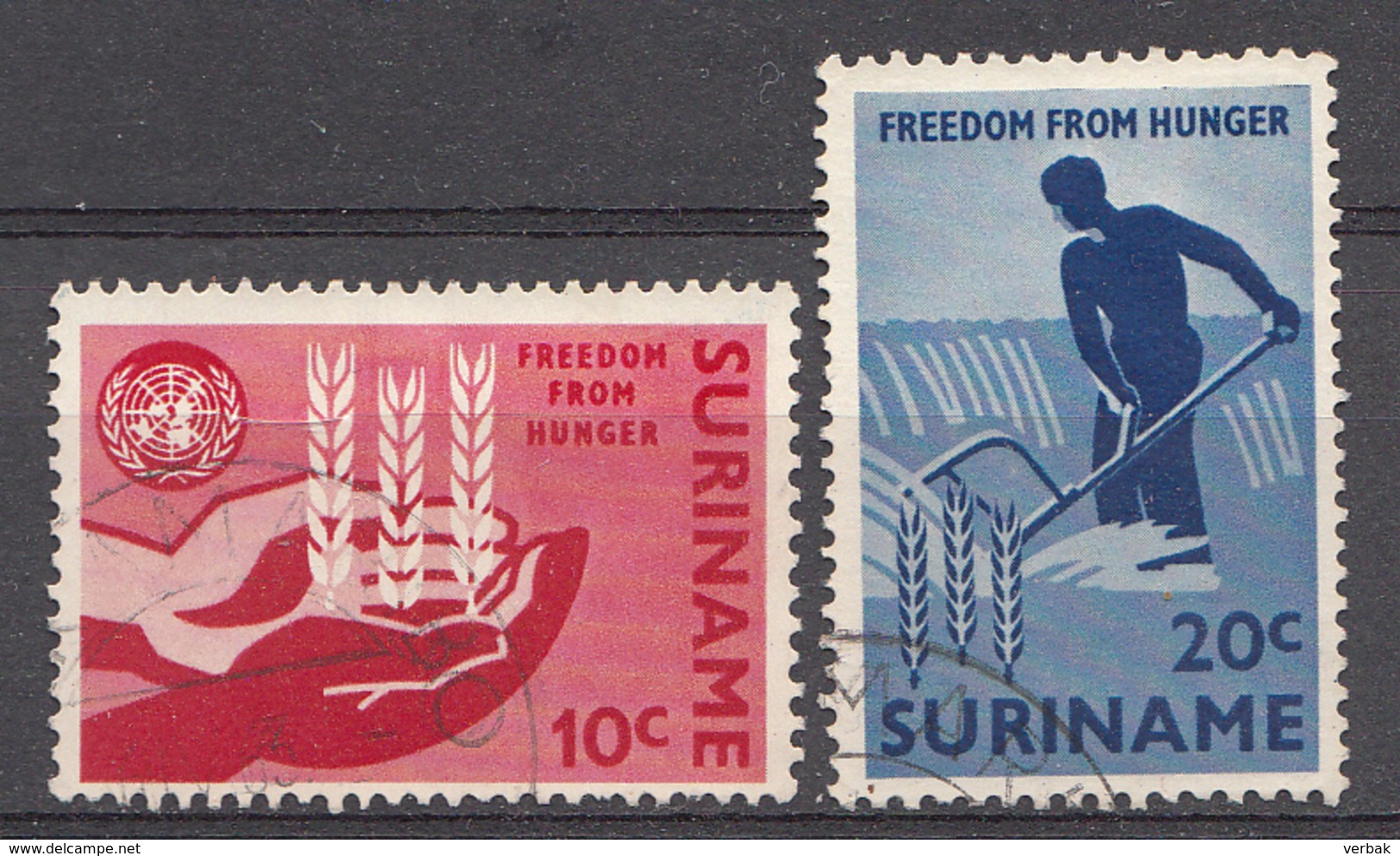 Surinam 1963 Mi.Nr: 431-432 Kampf Gegen Den Hunger  Oblitèré / Used / Gebruikt - Surinam