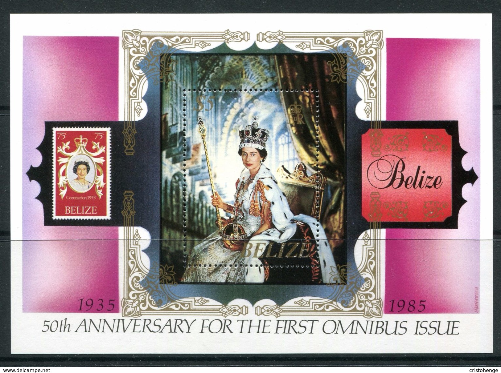 Belize 1985 50th Anniversary Of First Commonwealth Omnibus Set MS MNH (SG MA845) - Belice (1973-...)