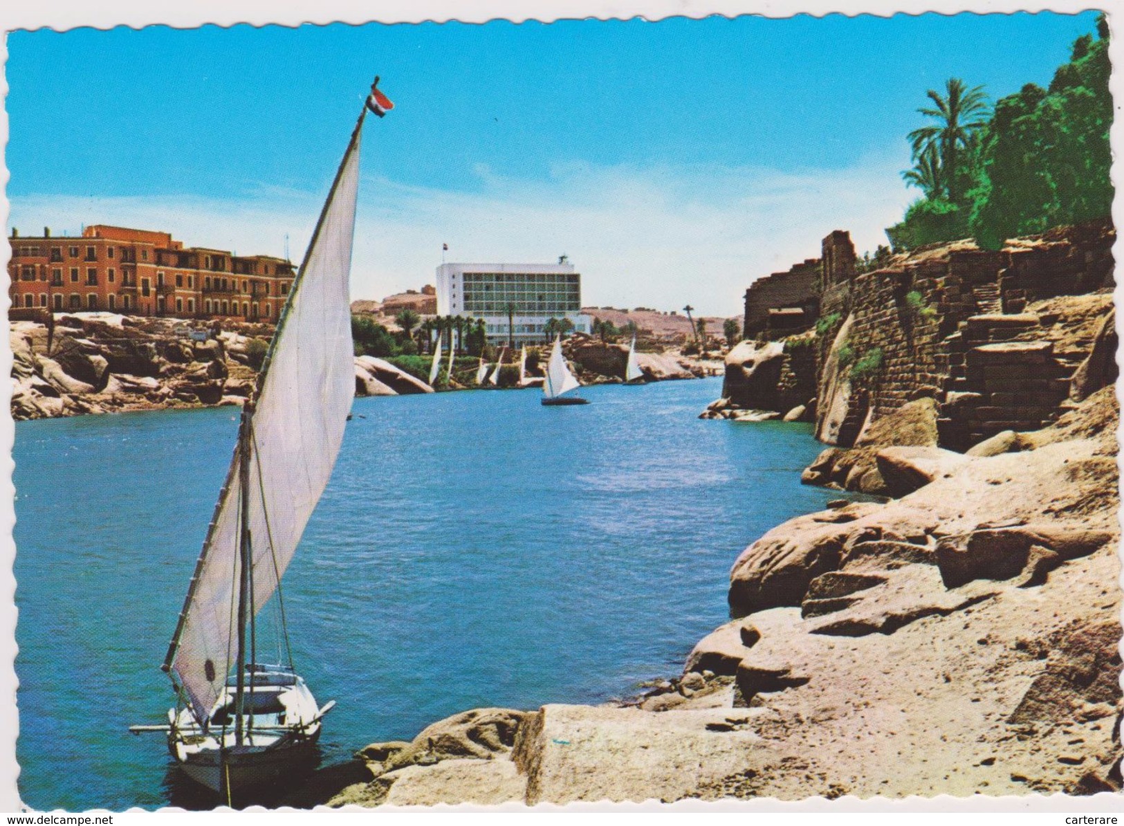 AFRIQUE,AFRICA,AFRIKA,égypte,EGYPT,ASSOUAN,ASWAN,SYENE ,ASSWAN,VOILIER,HOTEL - Assuan