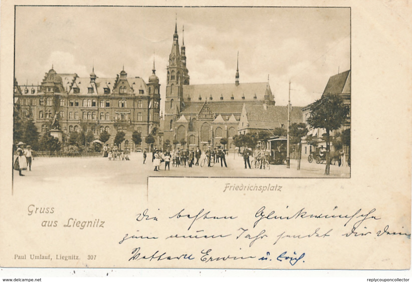 AK / POLEN  -  LIEGNITZ / Legnica - 1900 , Friedrichplatz - Schlesien