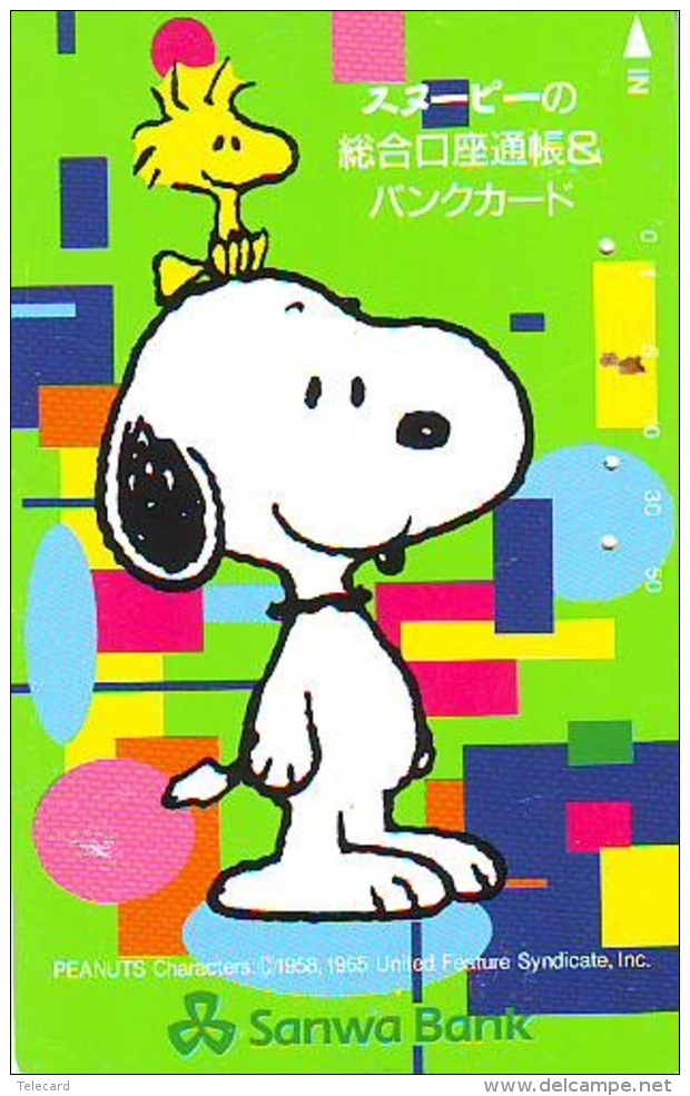 Télécarte Japon * CHIEN SNOOPY  (567) BD COMICS * DOG Japan PHONECARD * HOND * HUND - BD