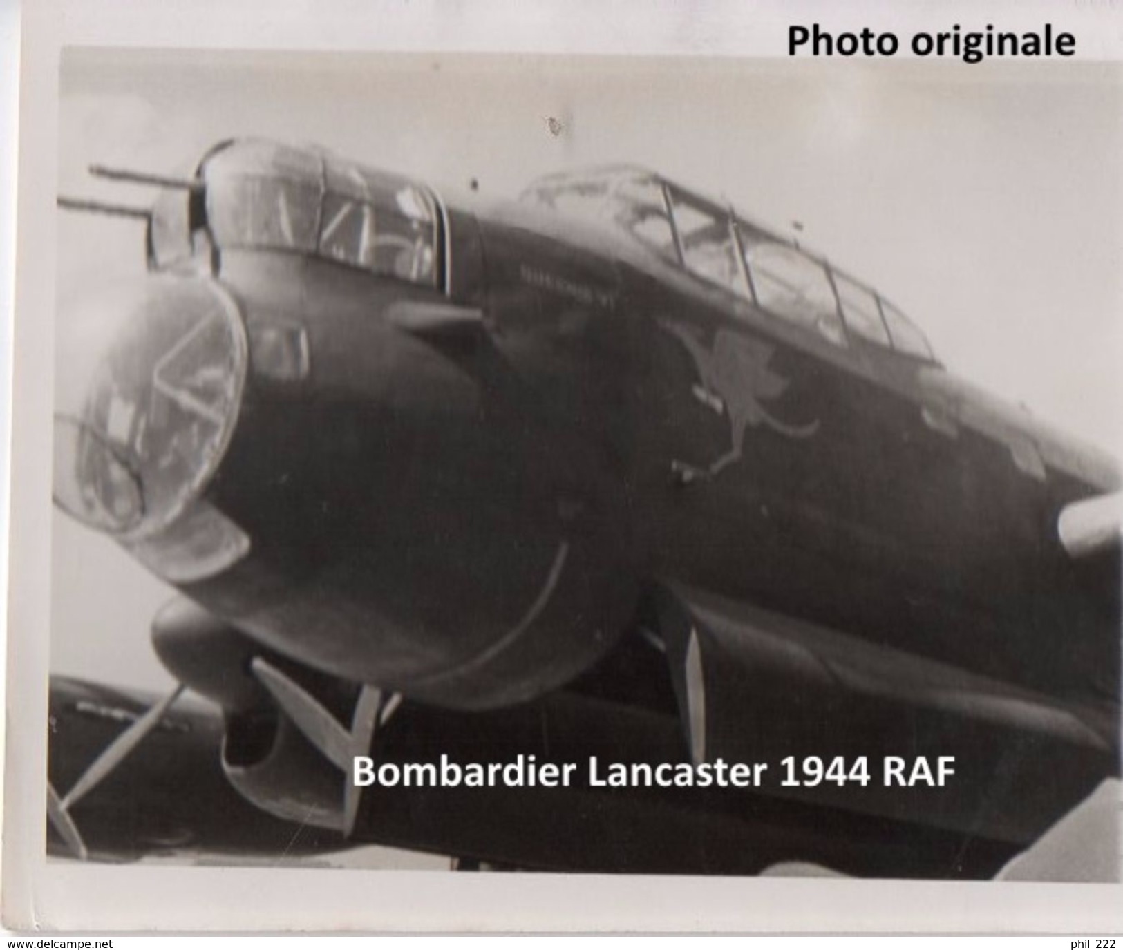 Photographie Originale  RAF Bombardier Lancaster Guerre Luftwaffe  1940 - 1945 - Aviazione