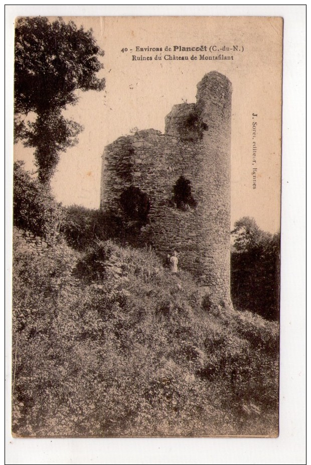 CPA-J1408-CORSEUL CHATEAU DE MONTAFILAN RUINES 1913 - Autres & Non Classés