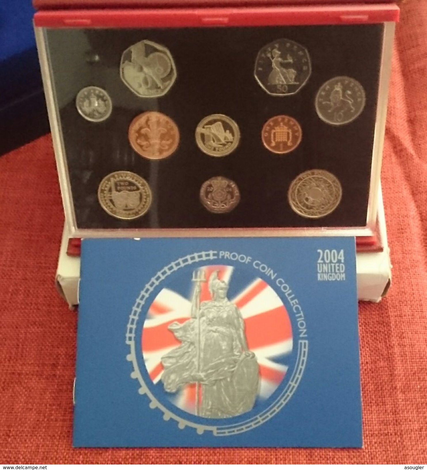 Great Britain United Kingdom 2004 Royal Mint UK Proof Coin Set (free Shipping Via Registered Air Mail) - Mint Sets & Proof Sets